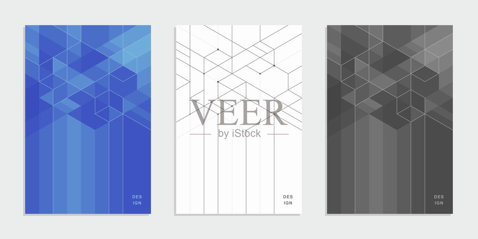 摘要几何技术公司宣传册。向量商业飞行。插画图片素材