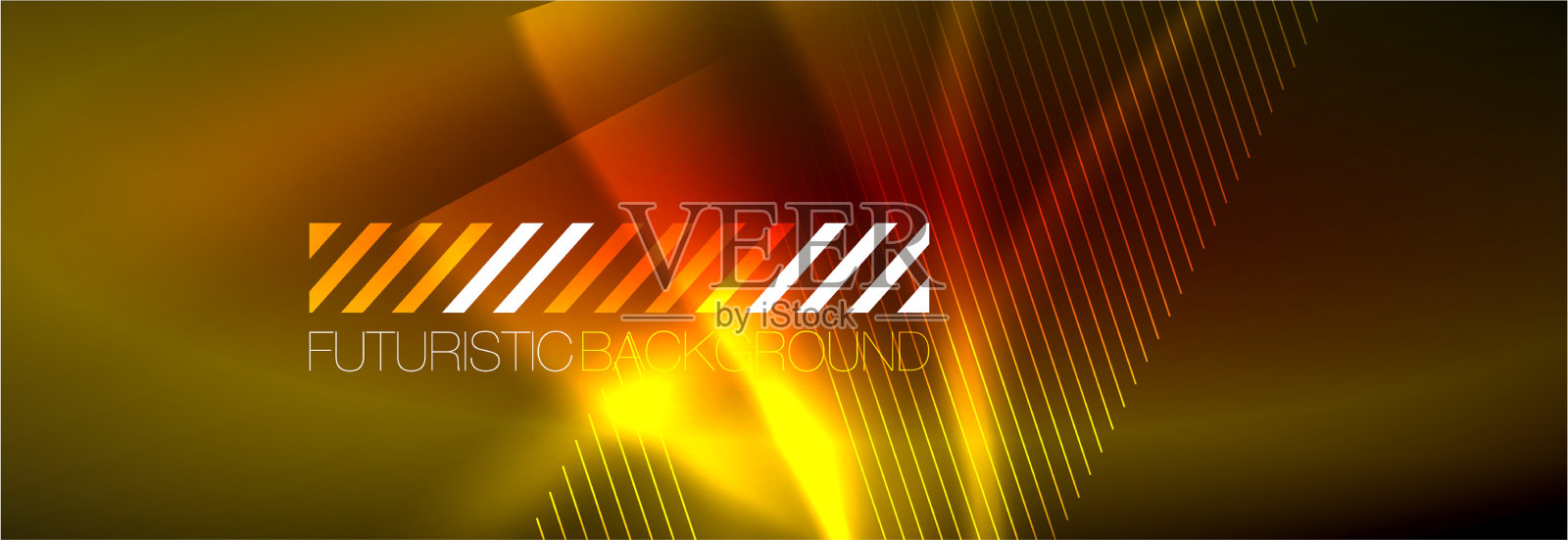 氖发光的线条，神奇的能量和光的运动插画图片素材