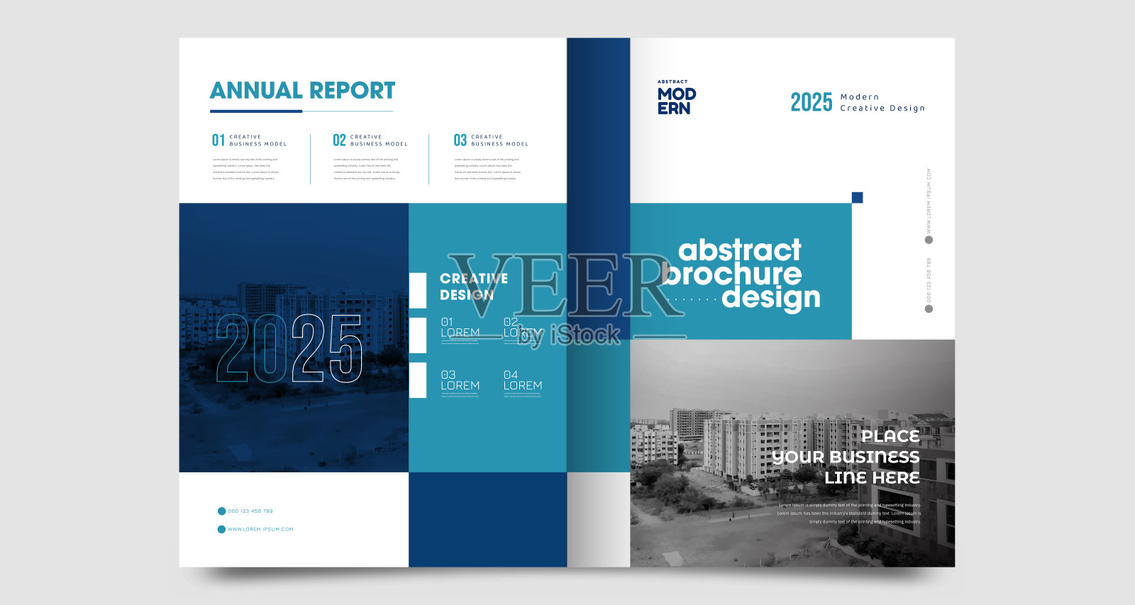 宣传册模板布局背景设计。小册子、单张、公司业务年度报告布局设计模板素材