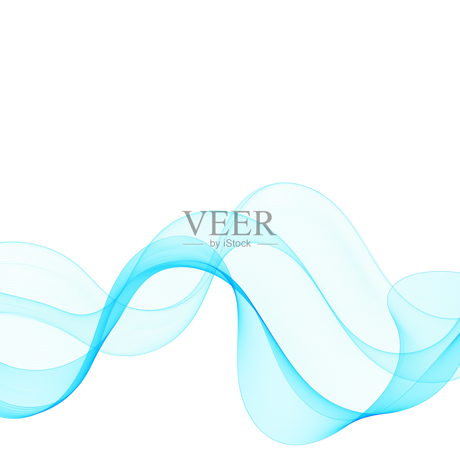 用于表示的蓝色波浪图案模板插画图片素材