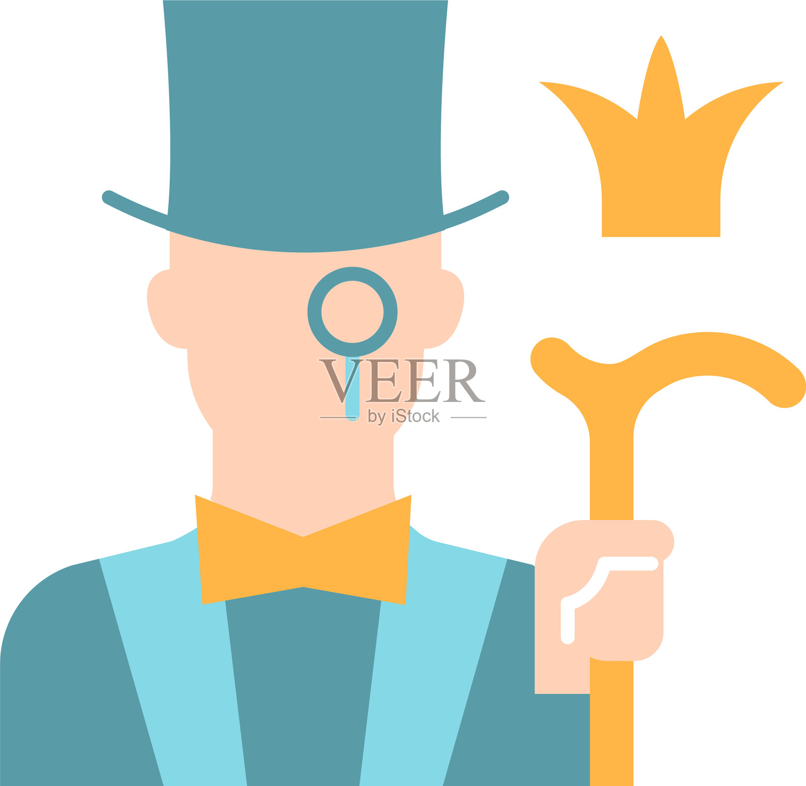 贵族精英平色图标设计元素图片