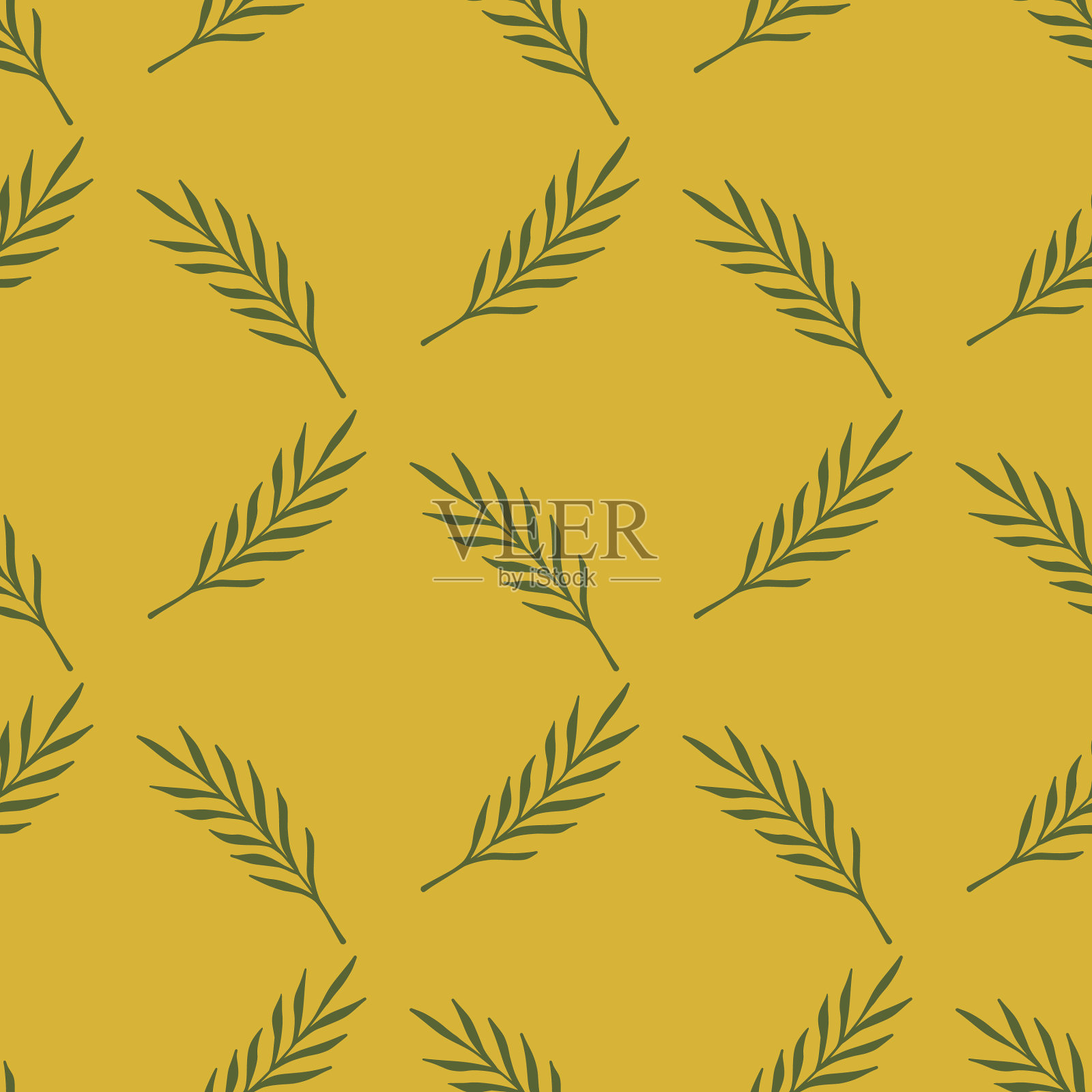 天衣无缝的自然图案以几何风格搭配插画图片素材