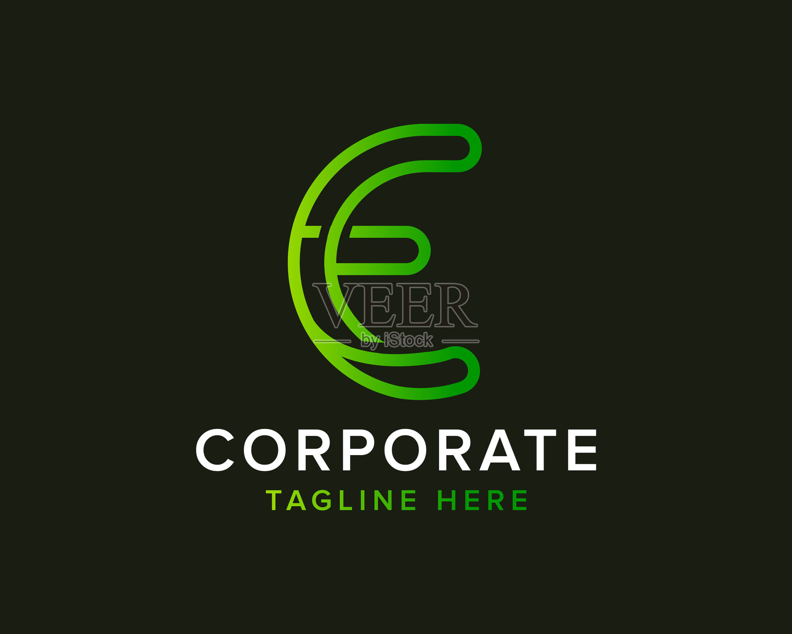 首字母e标志插画图片素材