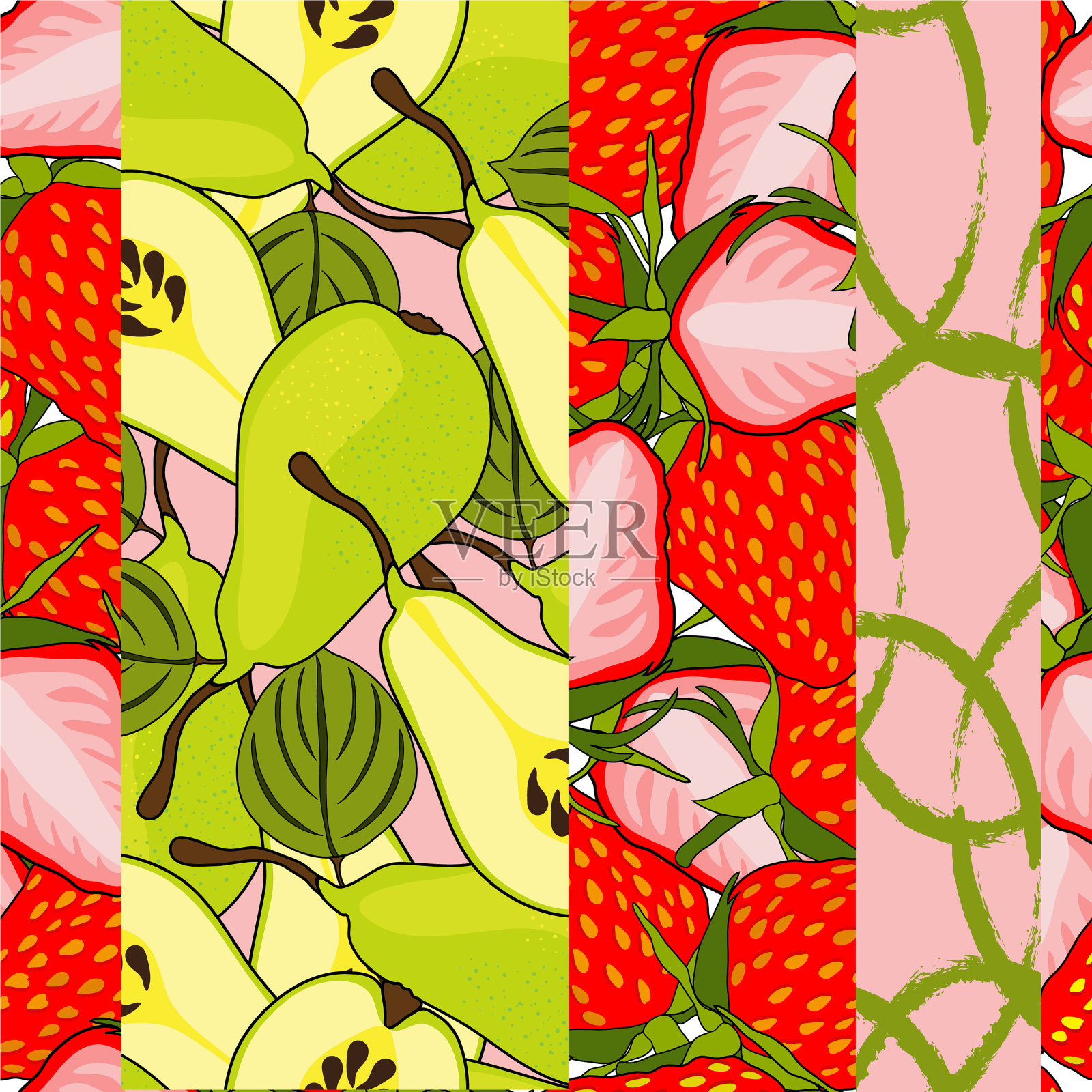 水果无缝模式插画图片素材