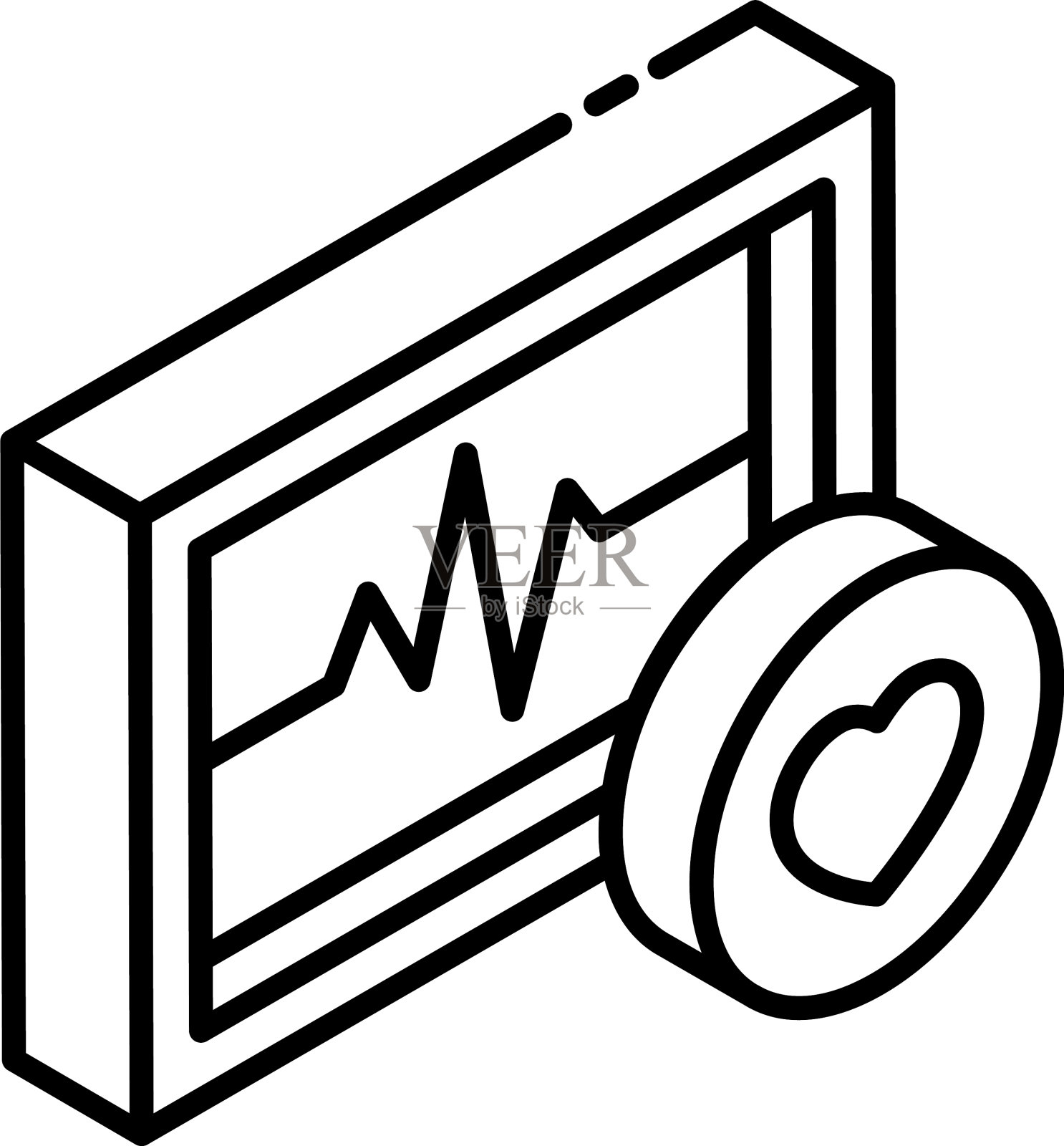心电图机插画图片素材