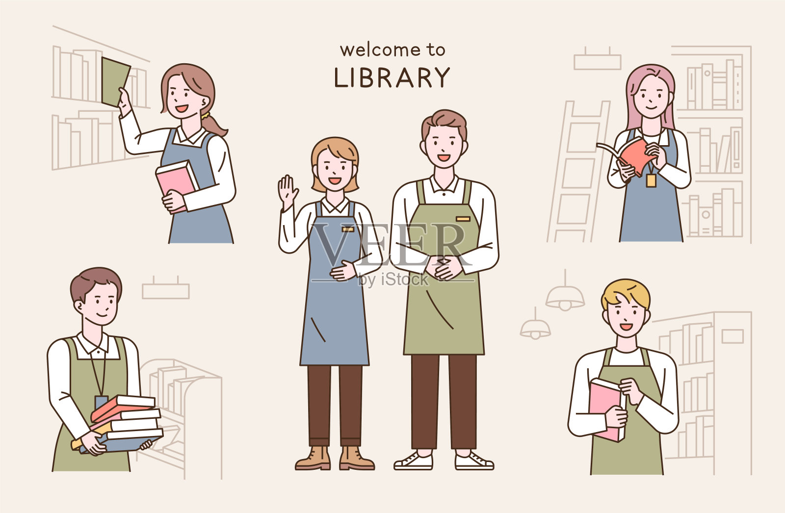 阅读书籍插画图片素材