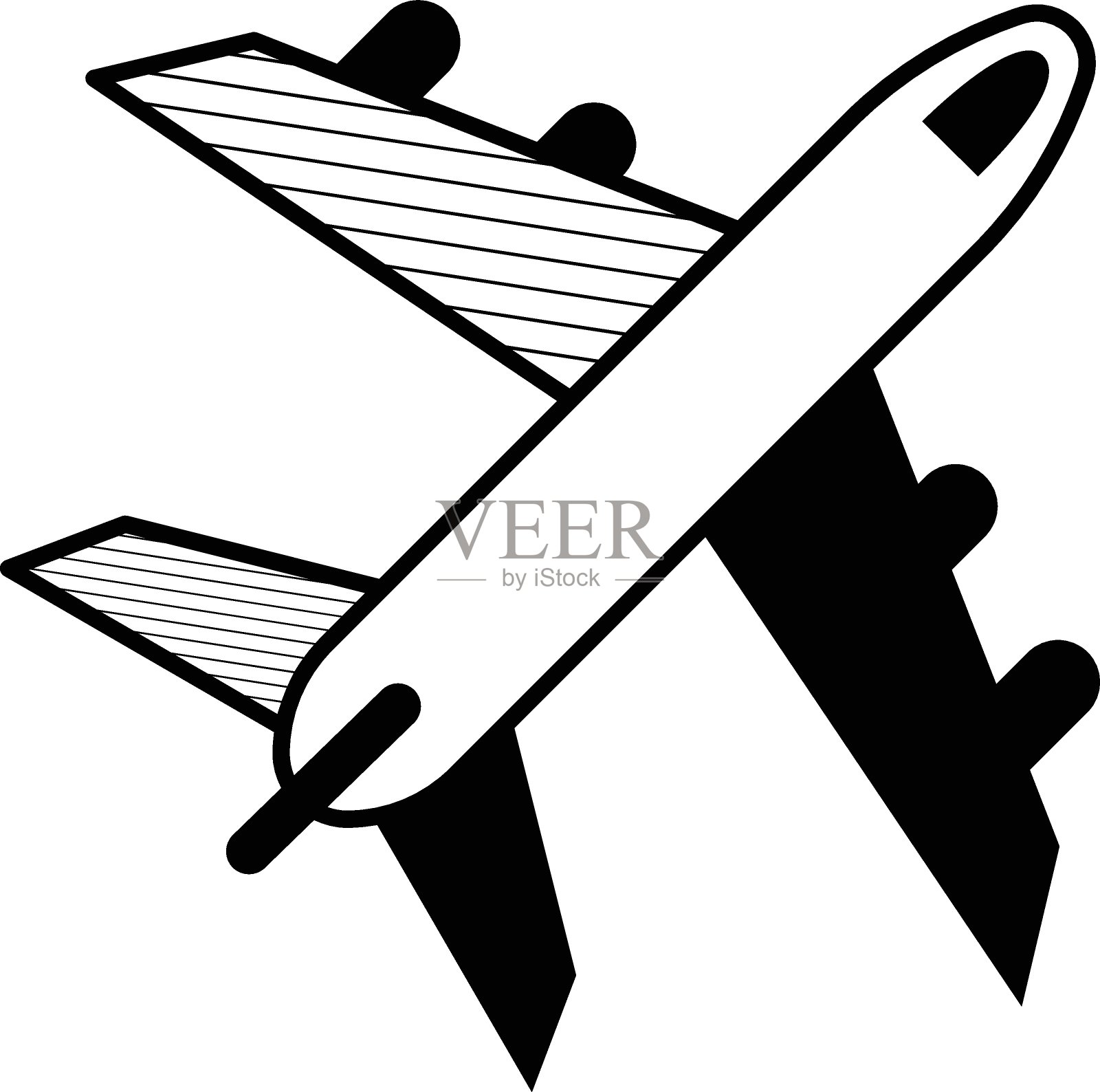 阅兵概念，三色飞机矢量，游客飞行飞机图标设计，巴士底日标志，法国国庆日标志，法国革命股票插图插画图片素材