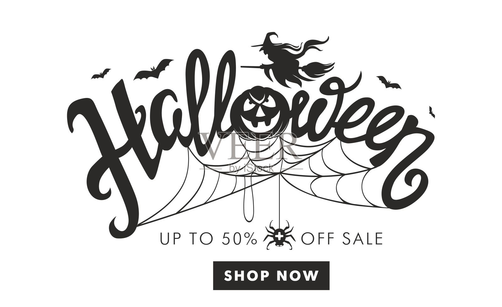 万圣节商店现在设计模板素材