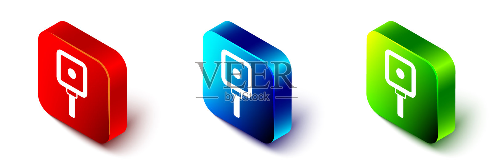 等距煎锅图标孤立在白色图标素材