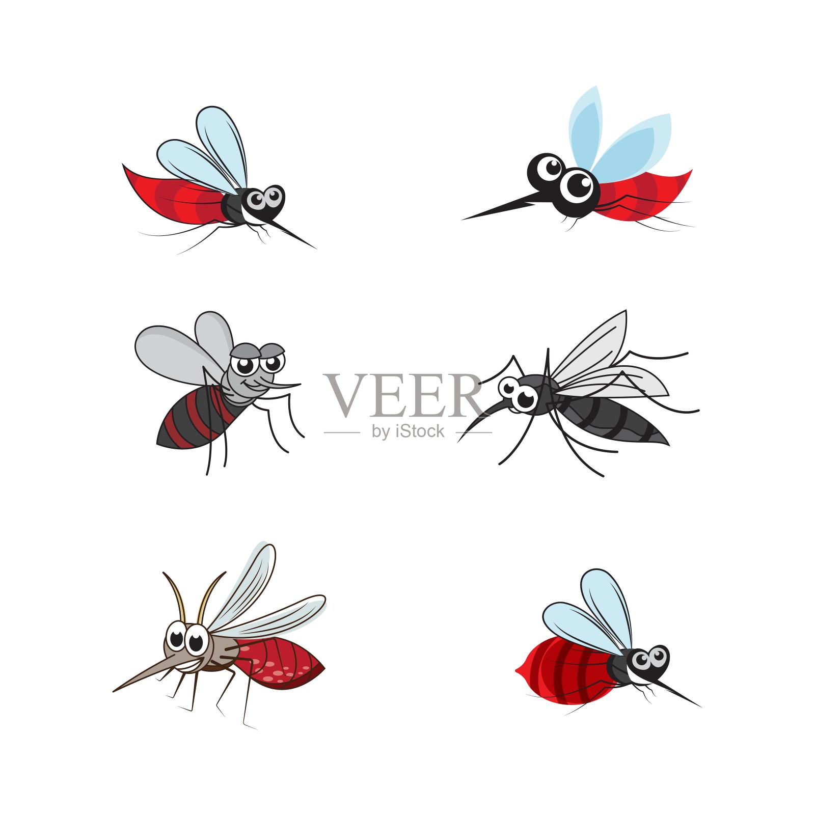 昆虫蚊子图标模板载体设计元素图片