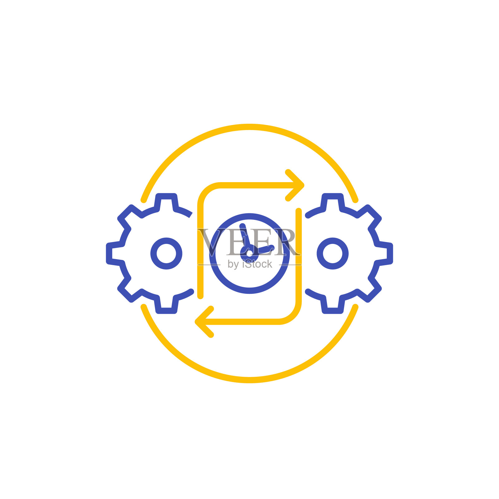 效率图标在白色，线向量图标素材