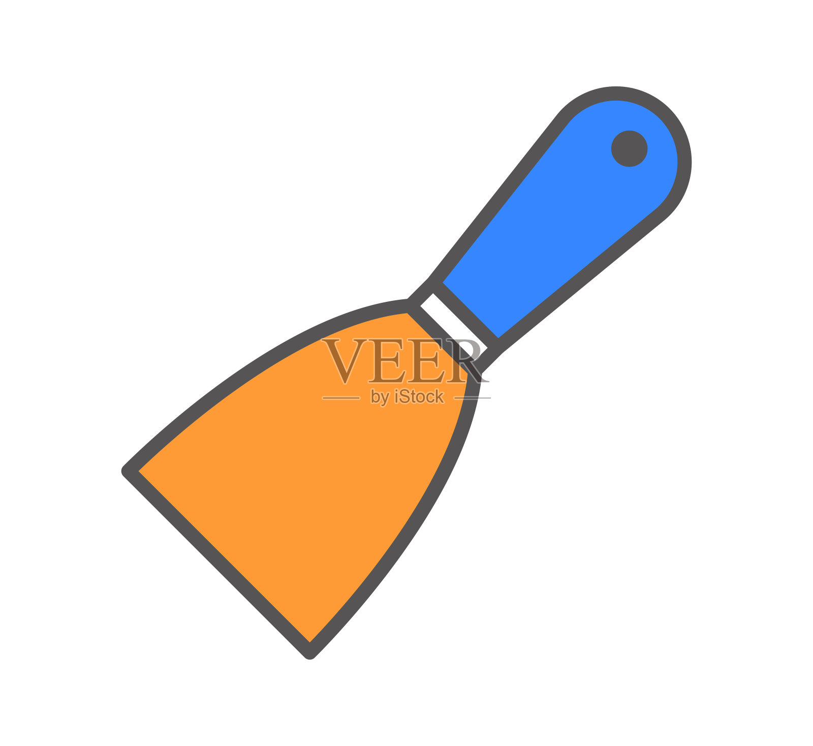 刮刀图标矢量插图的概念插画图片素材