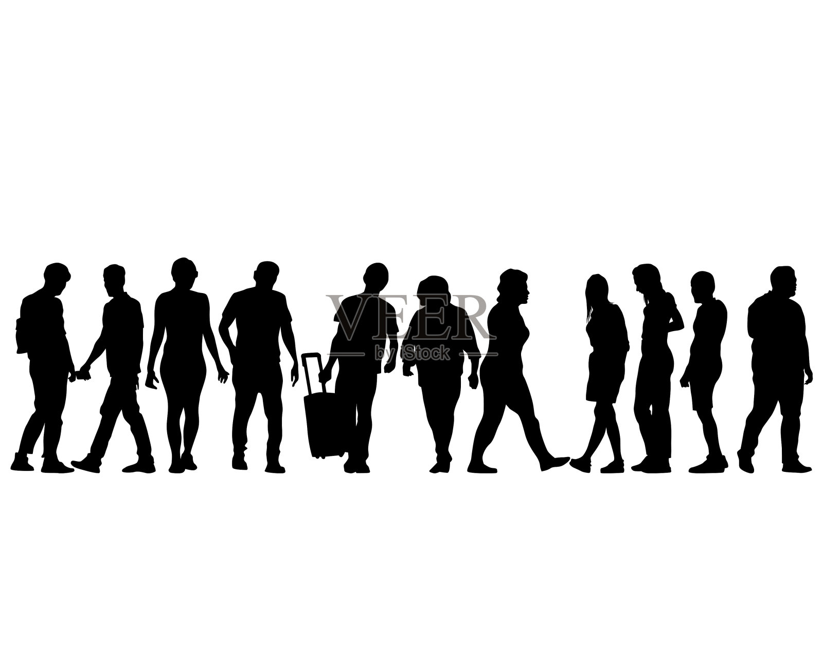 步行旅游插画图片素材