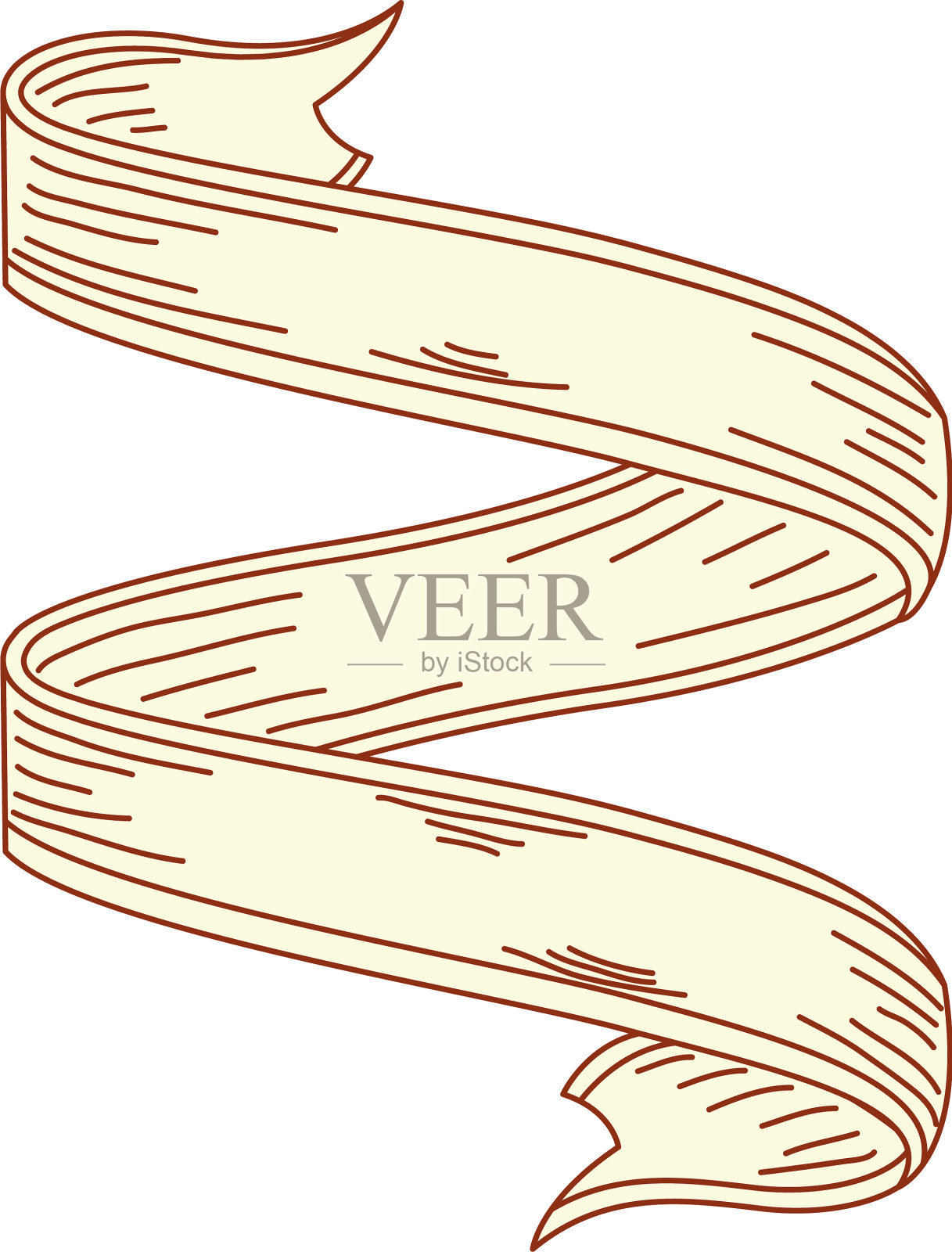 长丝带草图设计元素图片