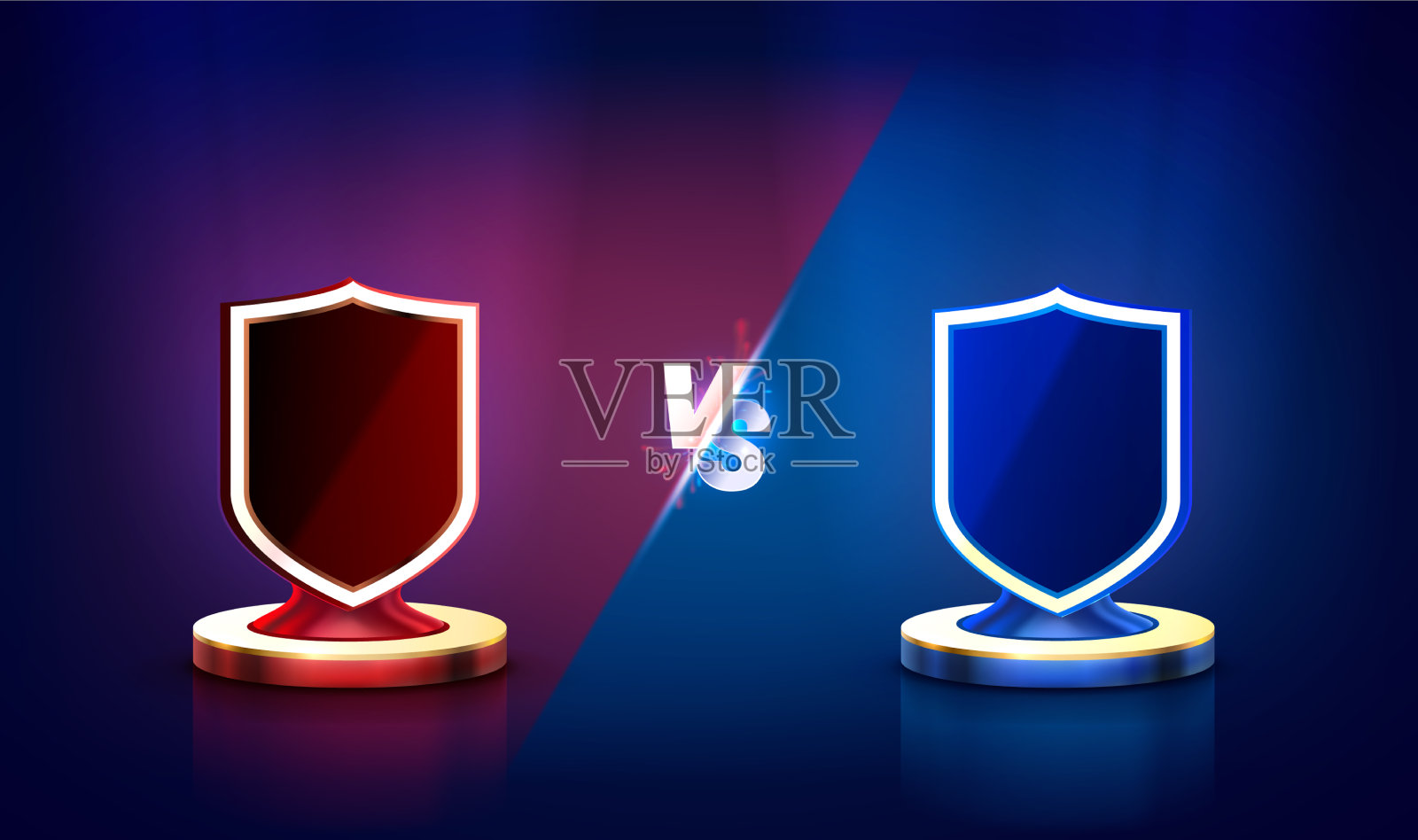 vs游戏封面横幅运动vs团队概念插画图片素材