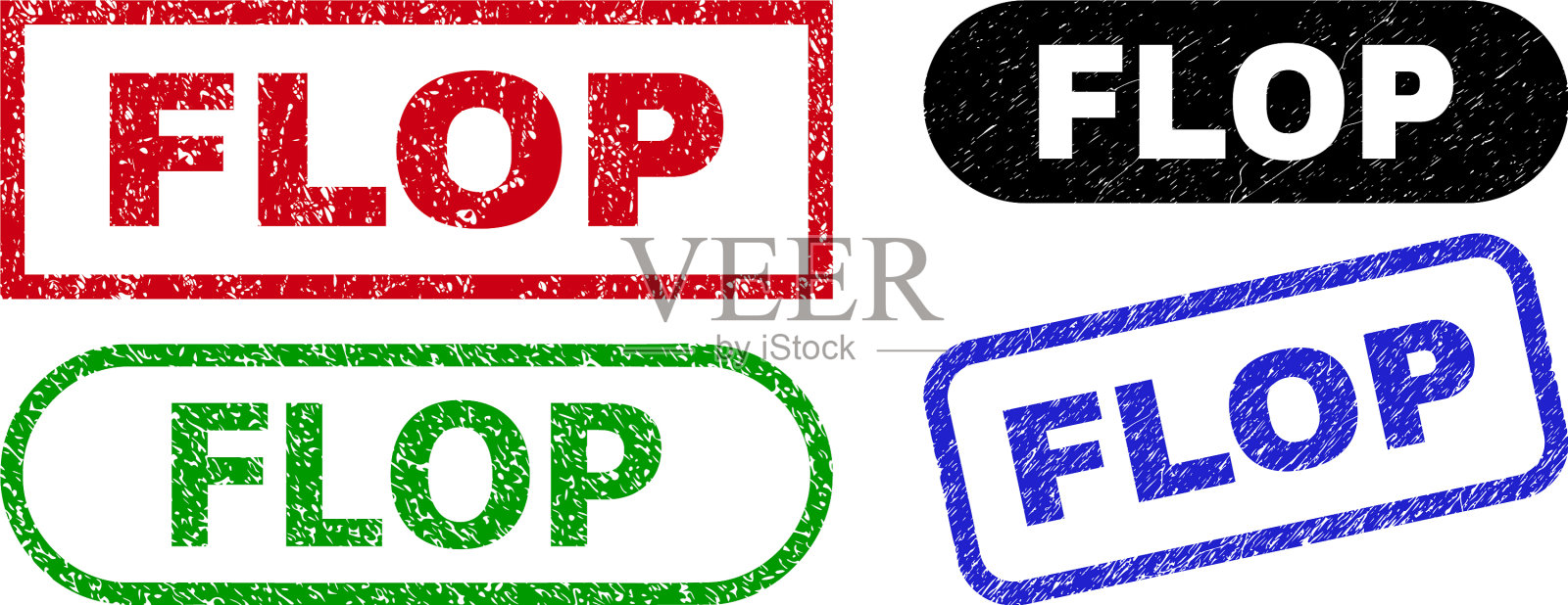 使用腐蚀纹理的折叠矩形水印插画图片素材