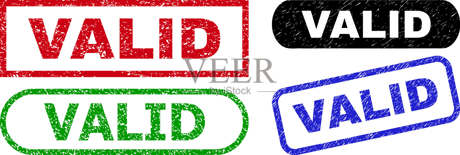 有效的矩形水印使用粗糙的表面插画图片素材