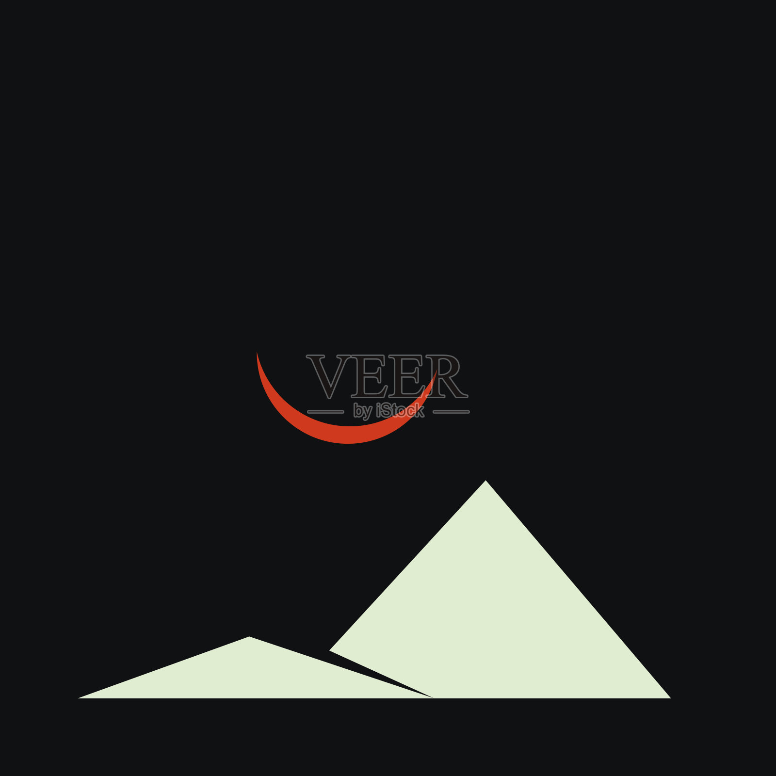 几何山脉剪影生成艺术海报插图插画图片素材