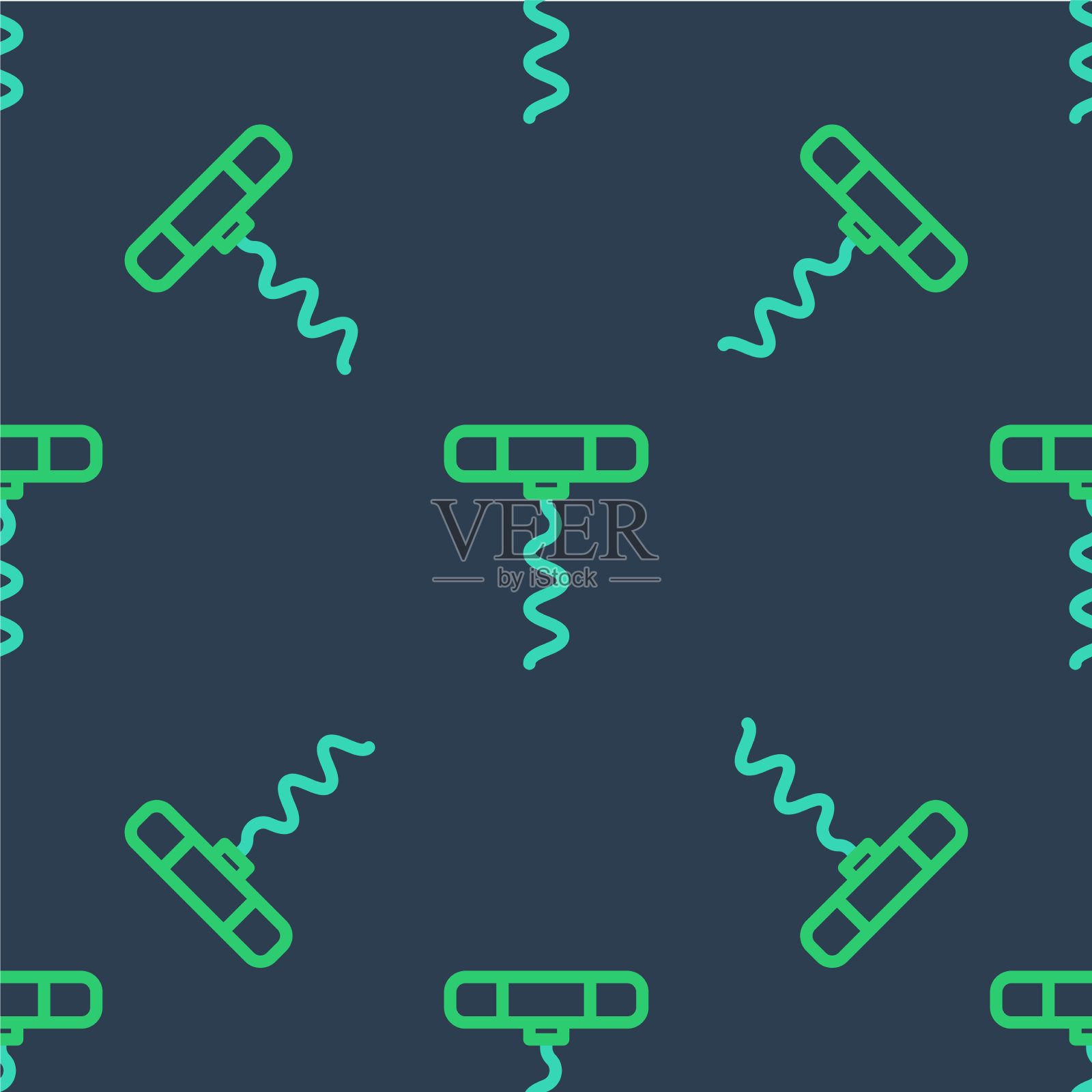 行葡萄酒开瓶器图标隔离无缝模式插画图片素材