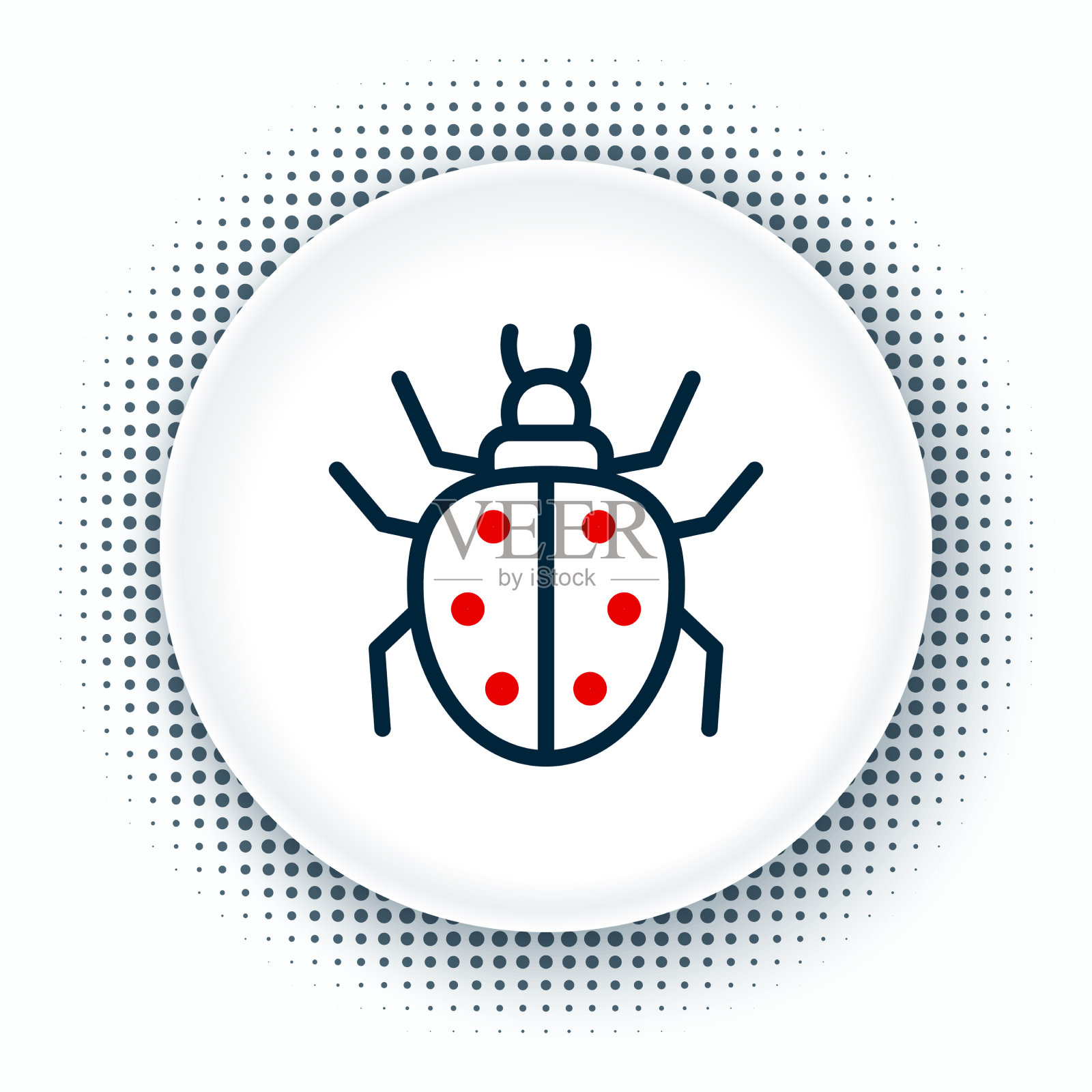 线螨图标孤立在白色背景图标素材