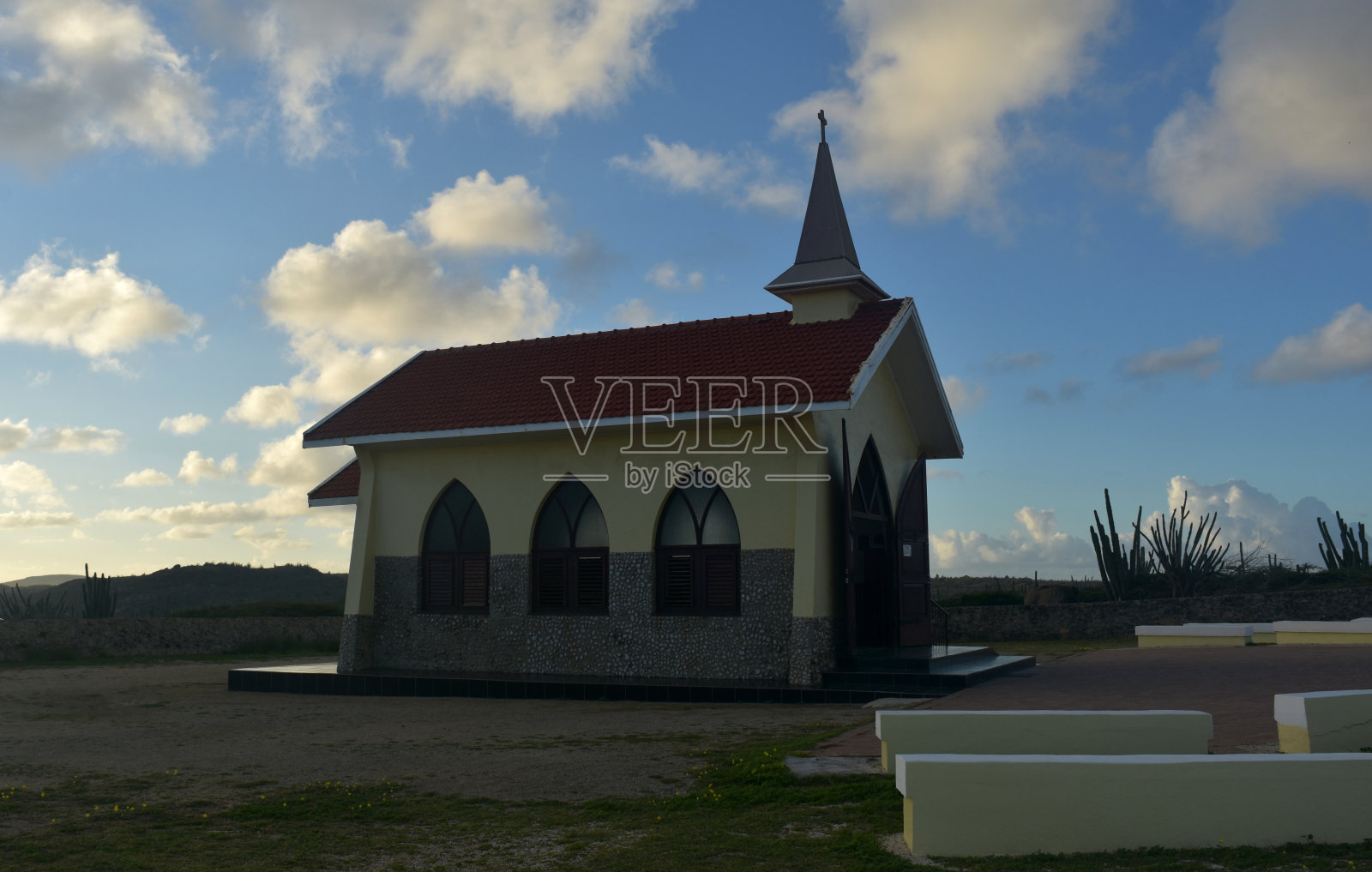 阿鲁巴的阿尔塔维斯塔教堂照片摄影图片