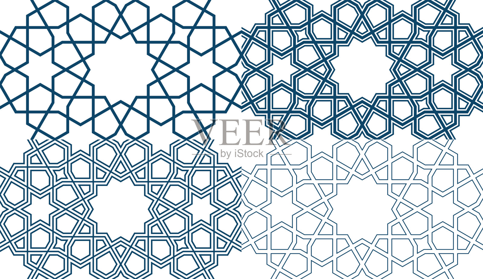 斋月卡片的波斯图案插画图片素材