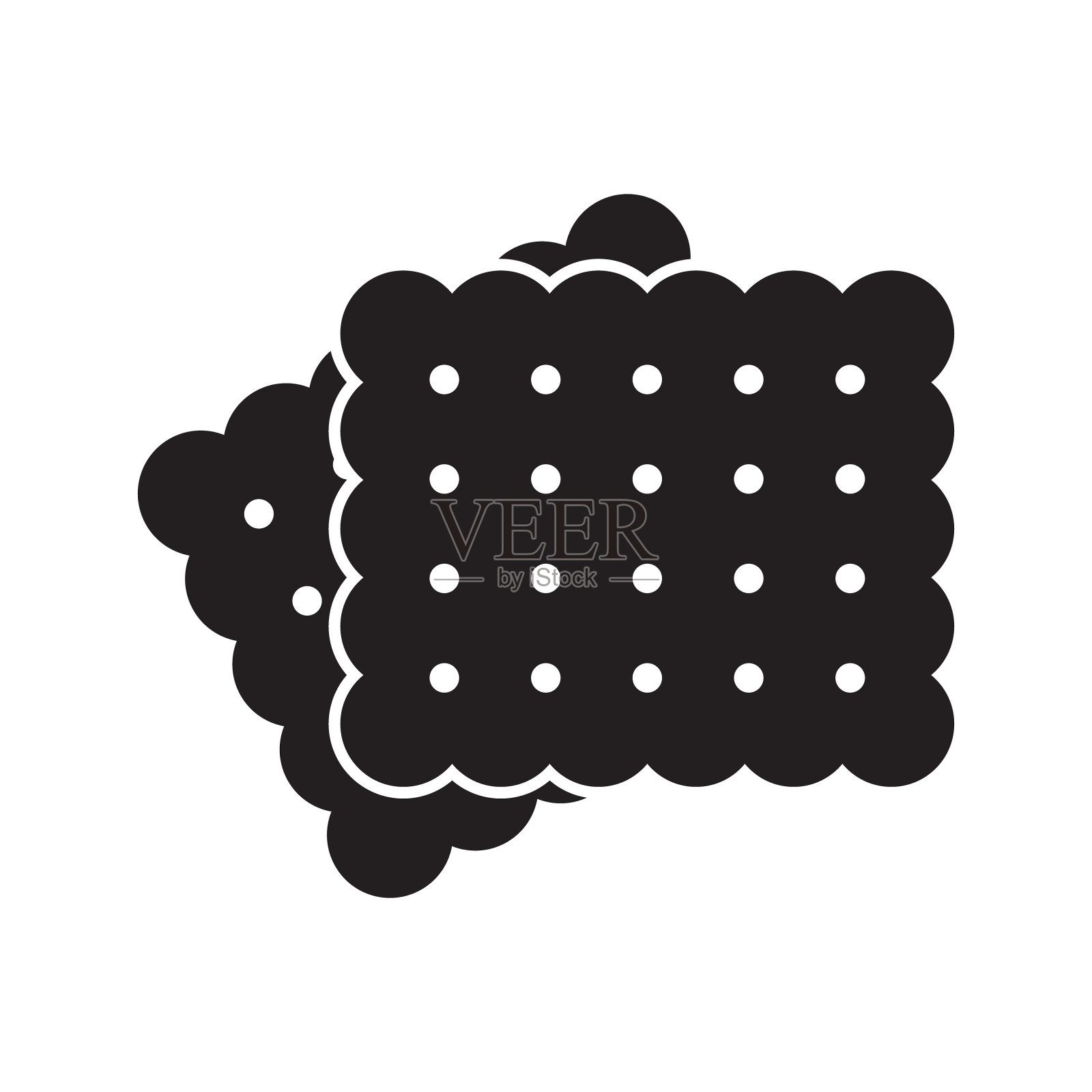 饼干图标，甜饼干图标。饼干图标。面包店图标。图标素材