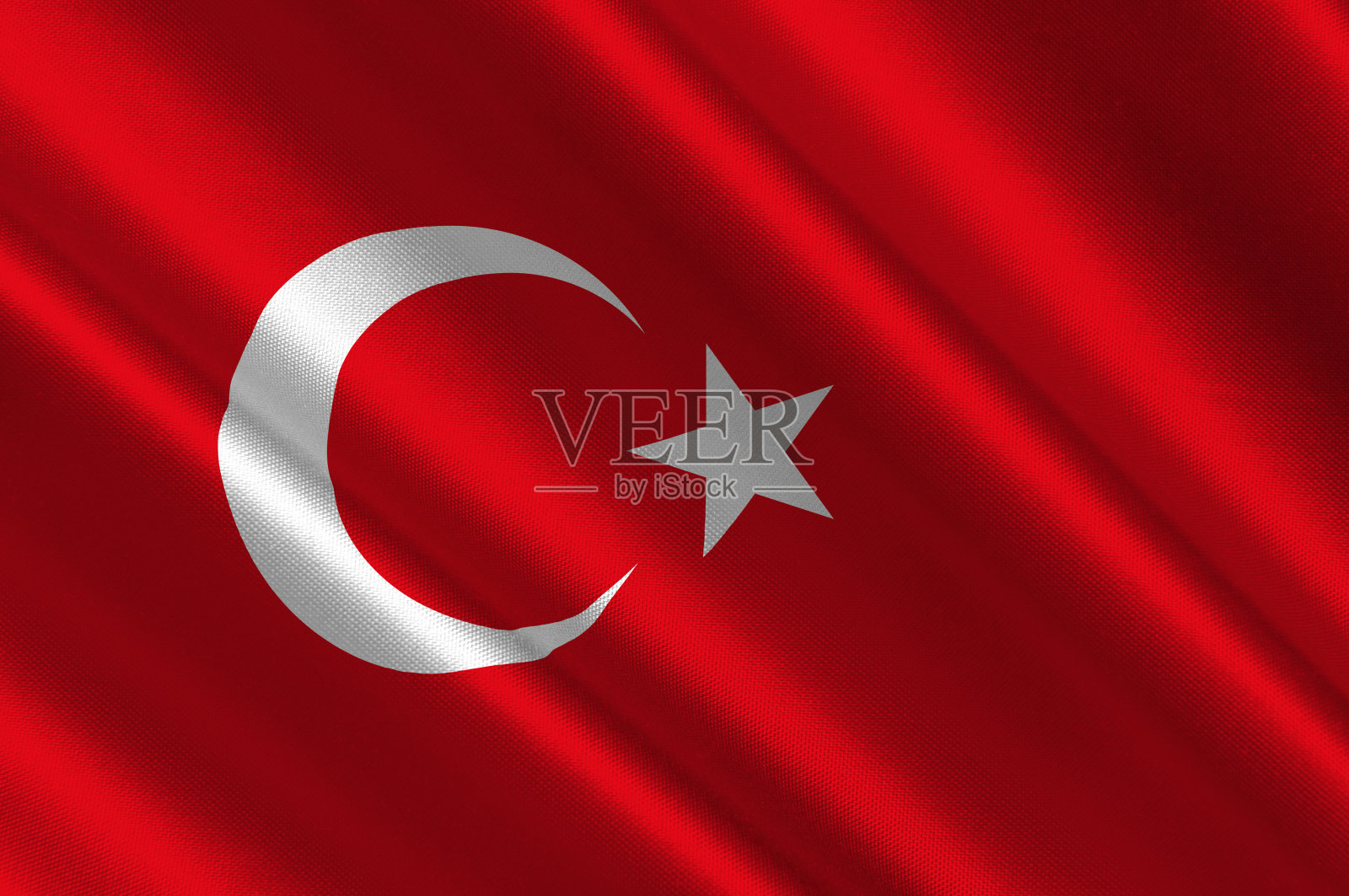 土耳其共和国国旗是一个连接欧洲和亚洲的国家插画图片素材