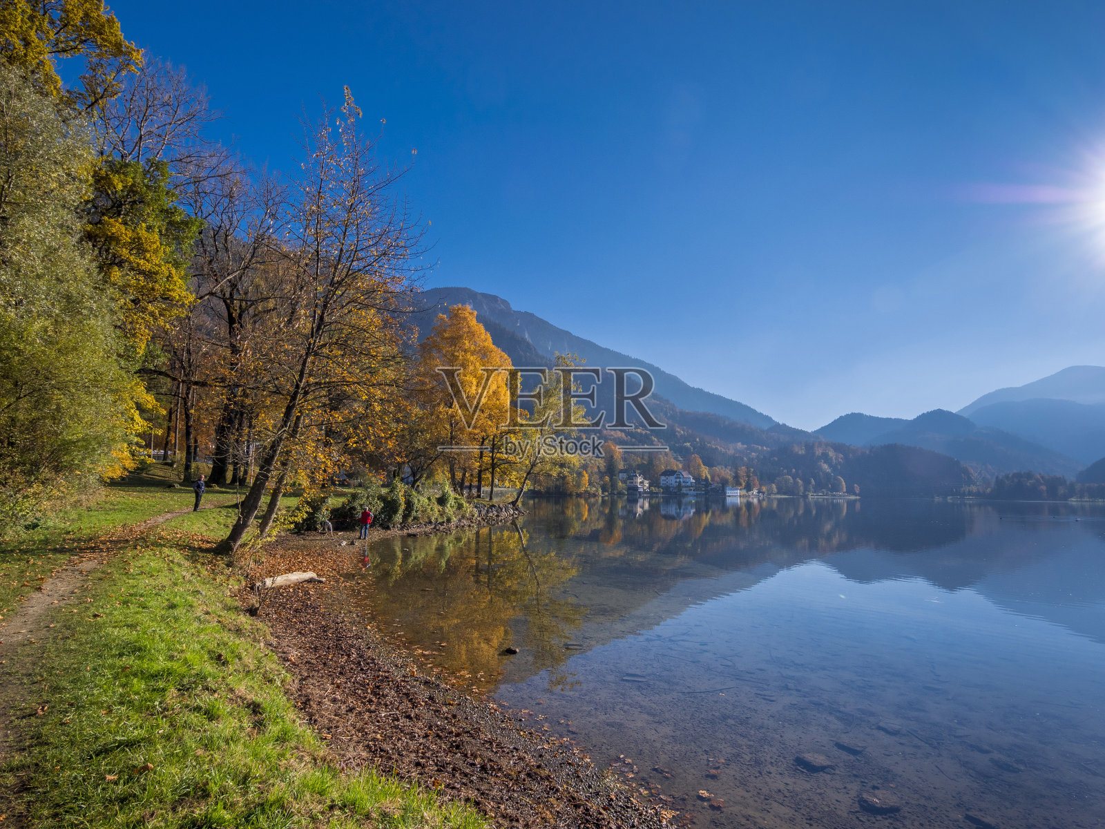 科切尔湖的秋天，巴伐利亚，德国照片摄影图片
