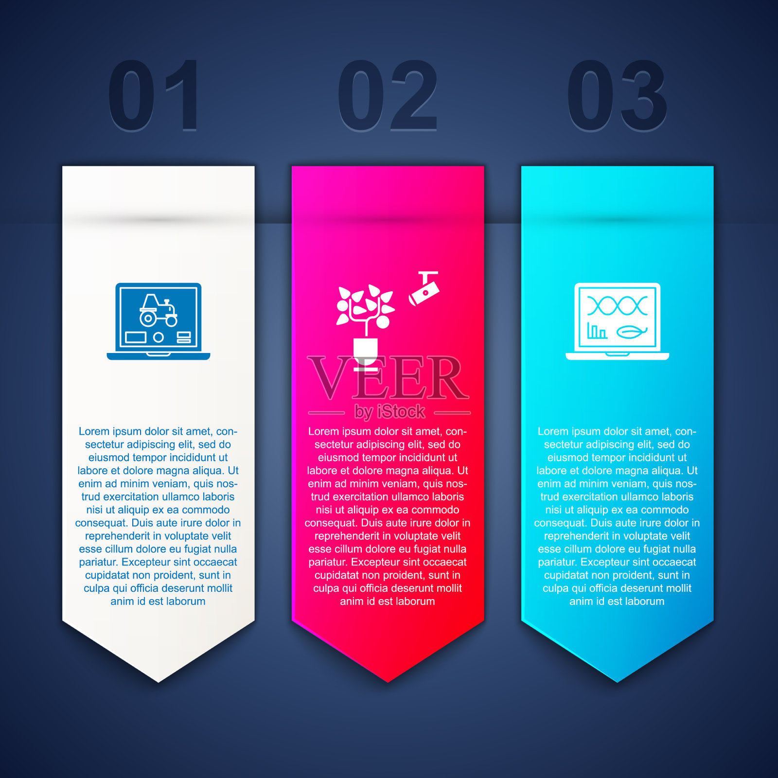 设置笔记本电脑应用智能农场插画图片素材