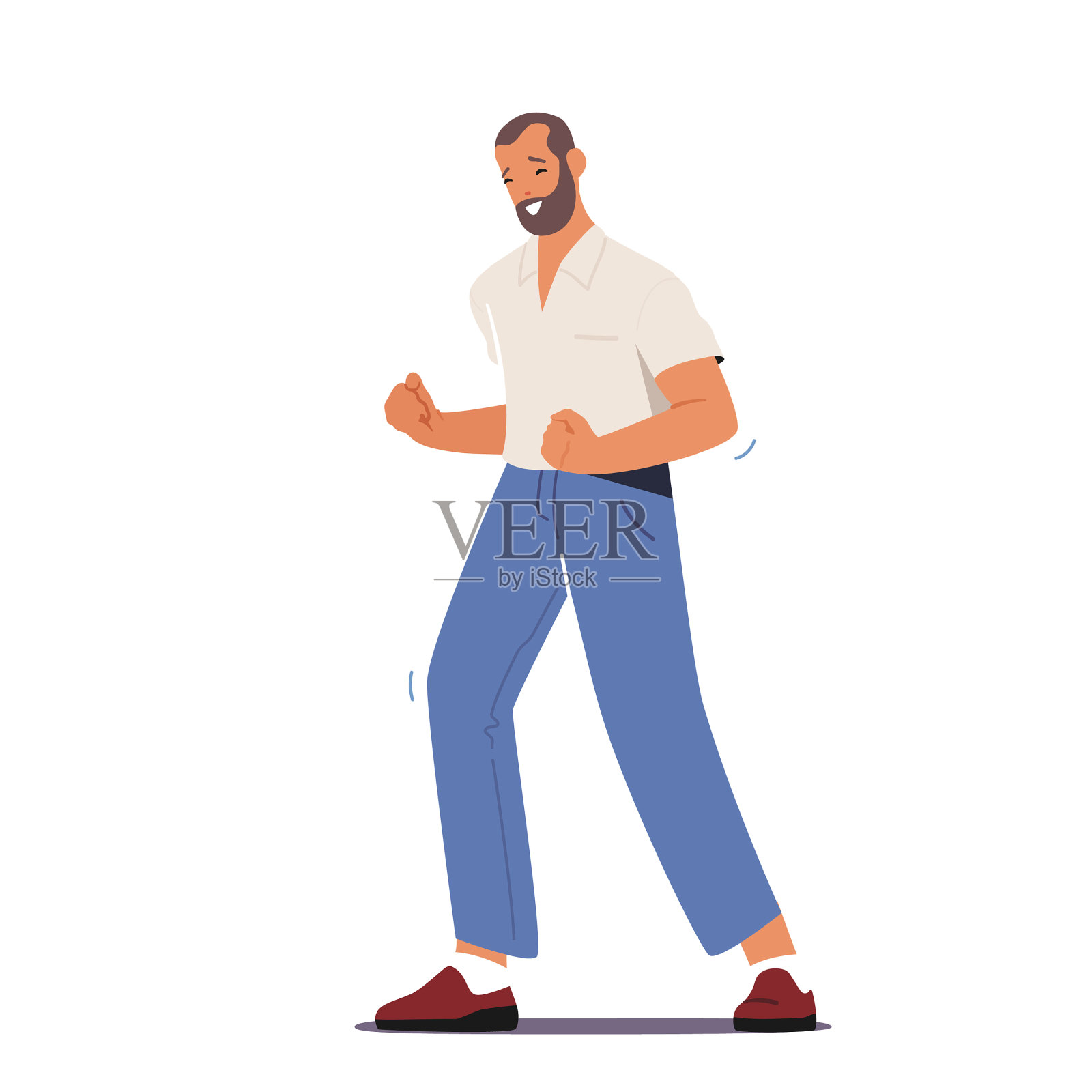 开心男秀耶正姿态满意设计元素图片