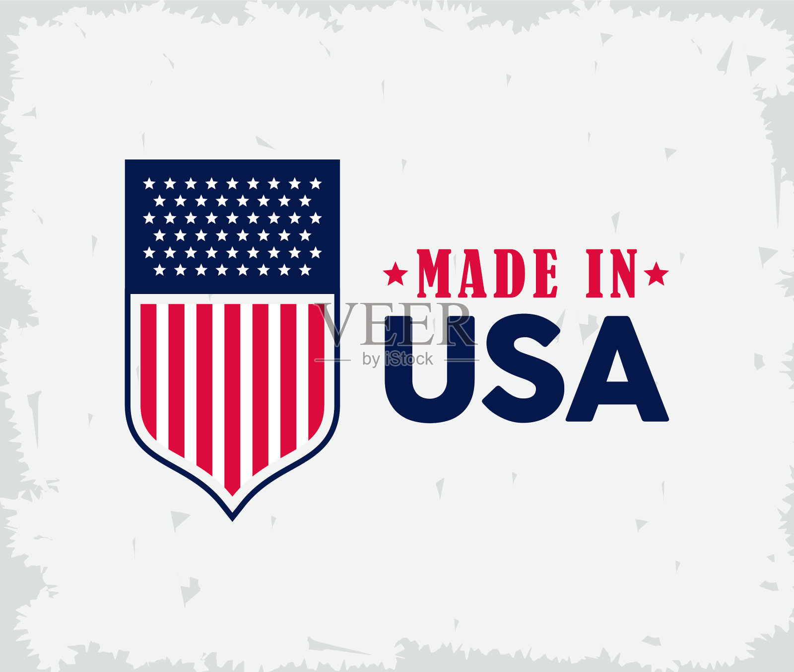 美国制造盾插画图片素材