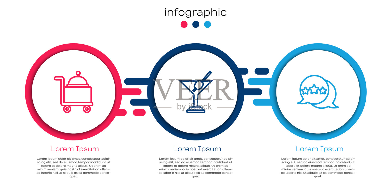 套线覆盖托盘马提尼杯和五插画图片素材