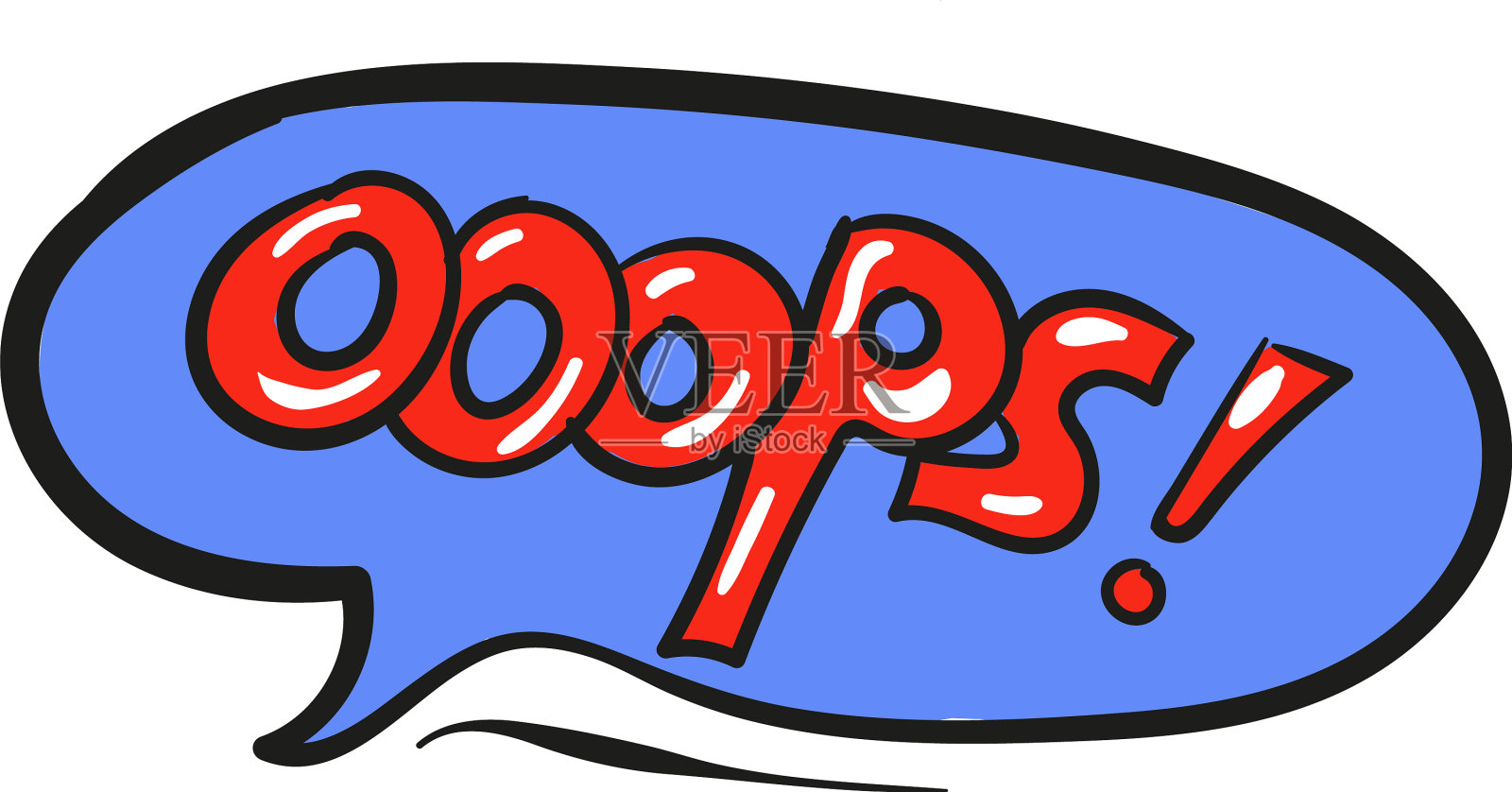 哦，演讲泡泡漫画文字卡通设计元素图片