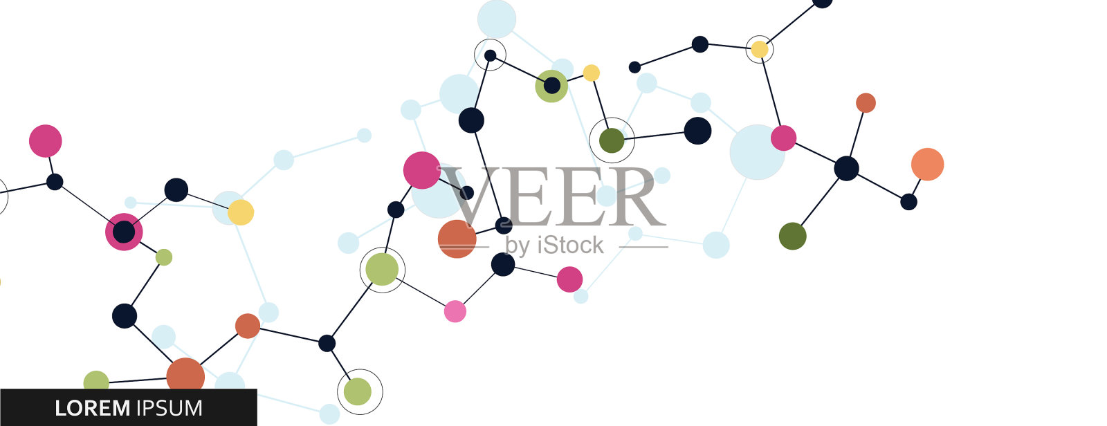 用于医疗设计的平面连接元素设计元素图片