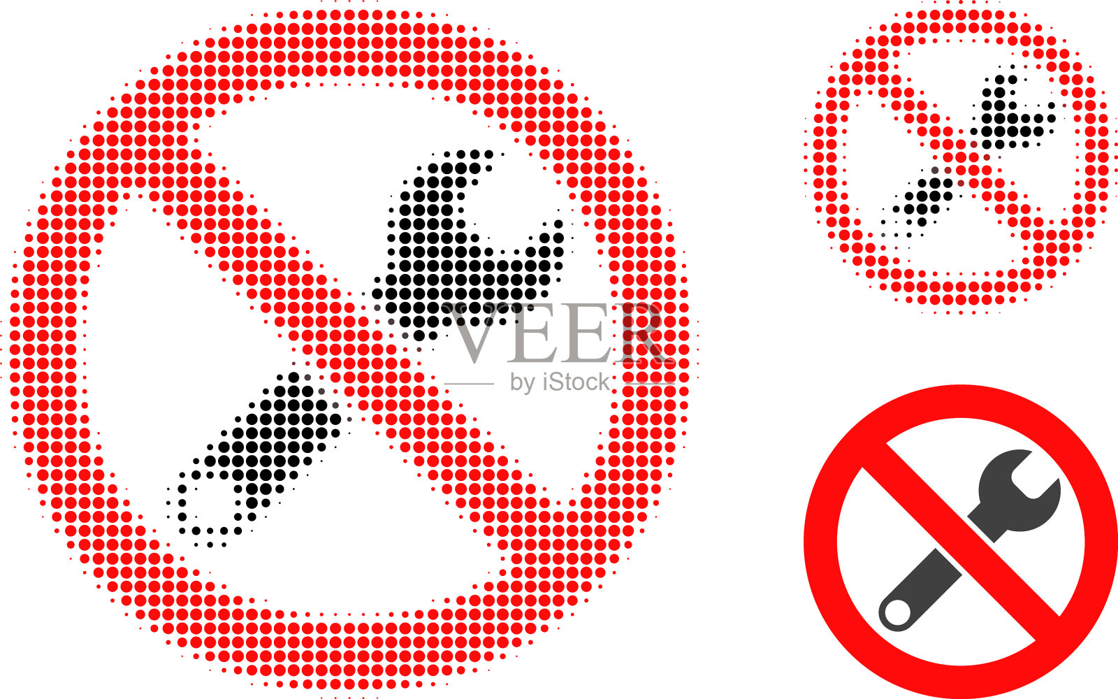 禁止修复半色调点图标插画图片素材