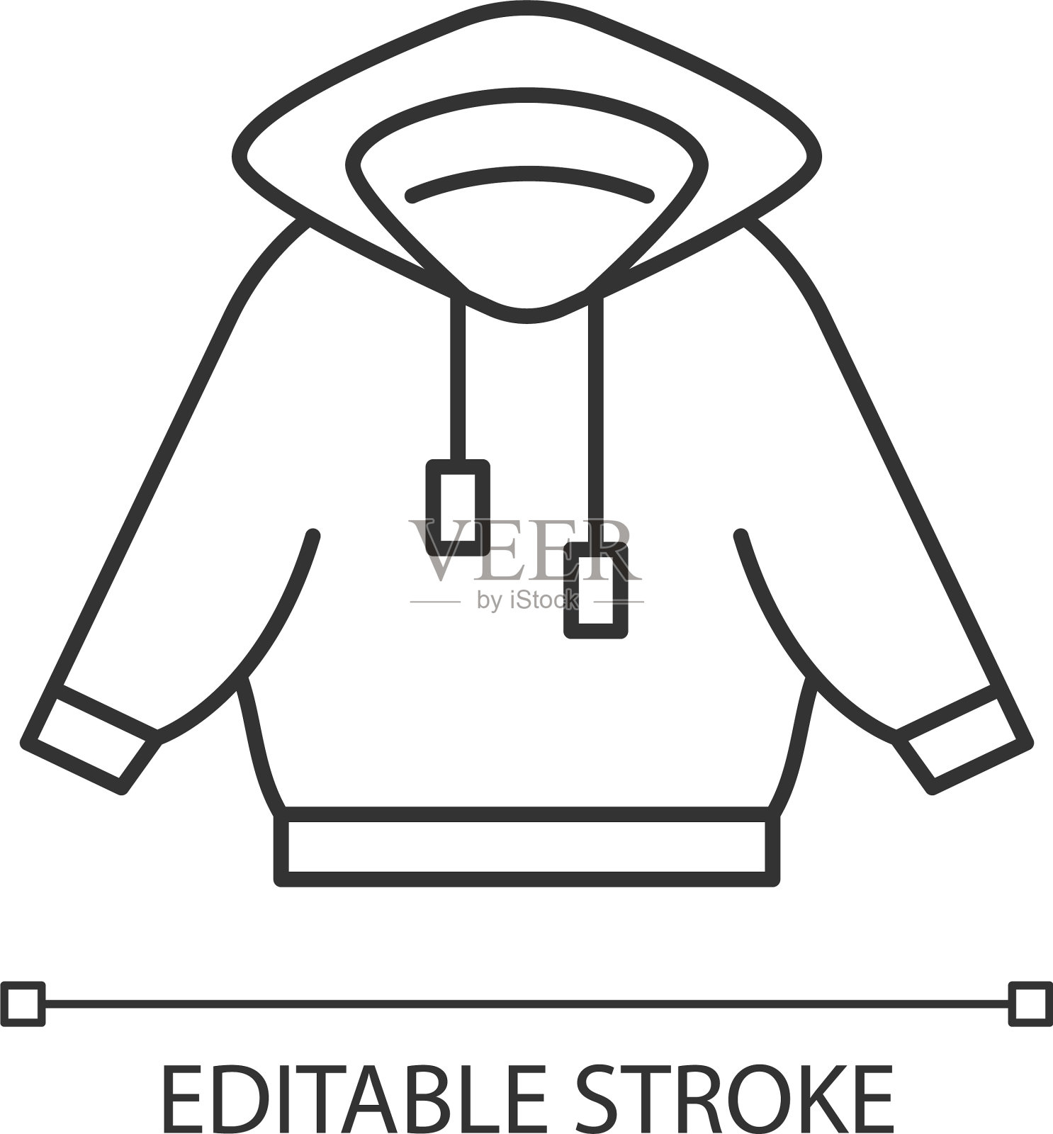家居与连帽衫线性图标插画图片素材