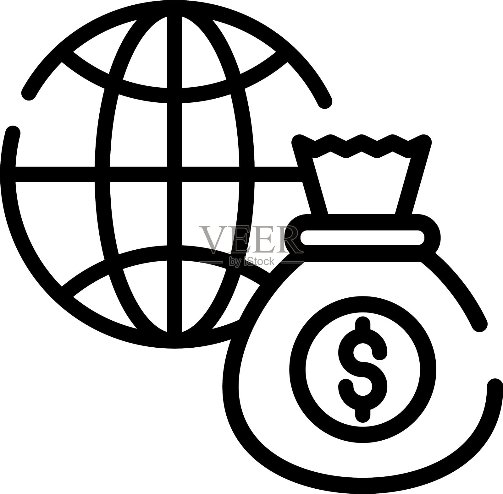 全球的投资风格图标素材