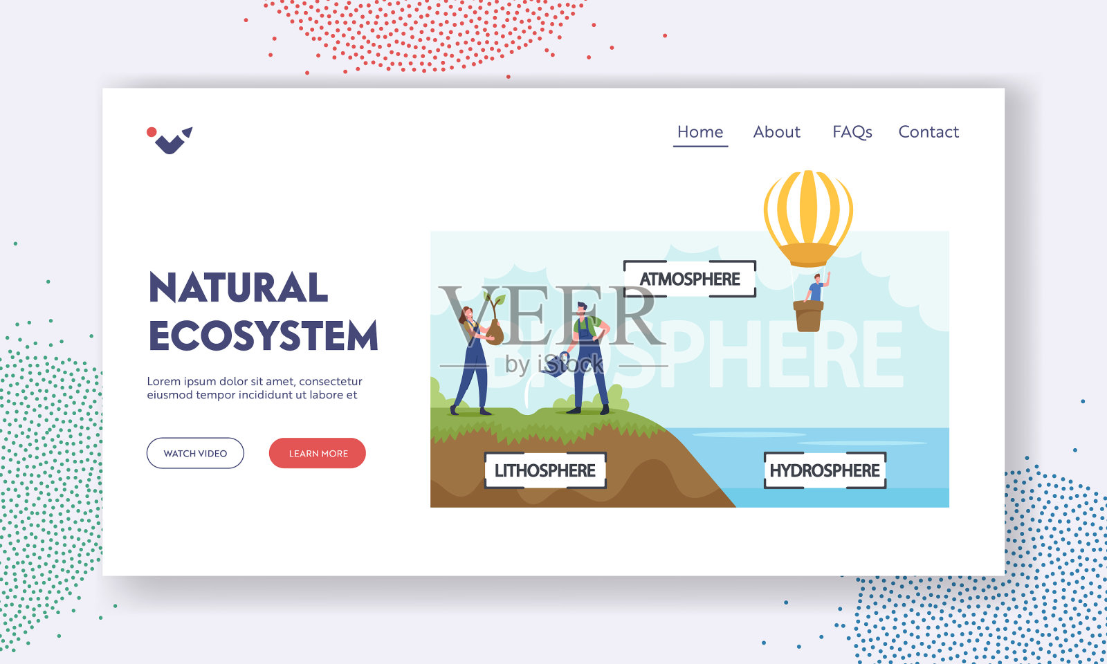 自然生态系统登陆页面模板地球设计模板素材