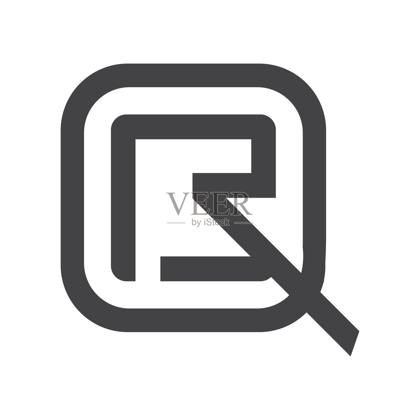 Qr rq q和r首字母标志设计设计元素图片