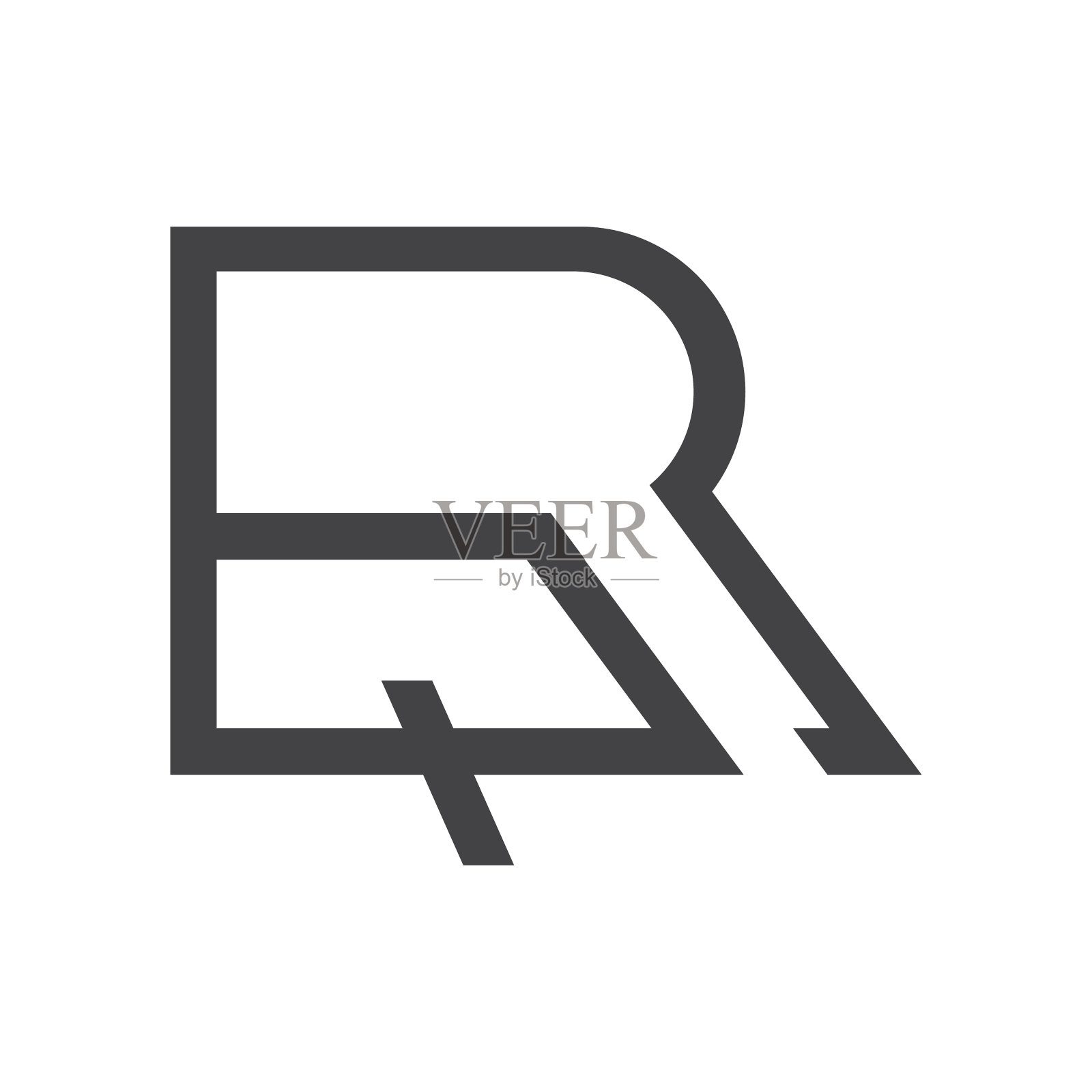 Qr rq q和r首字母标志设计设计元素图片