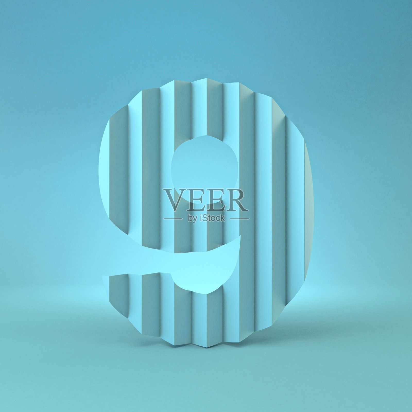 冷蓝色字体9 9 3D照片摄影图片