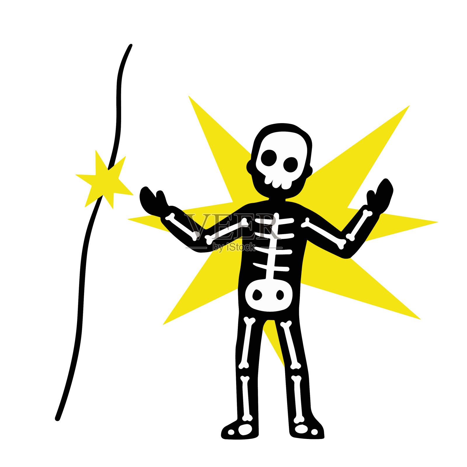 触电骨架接触电线设计元素图片