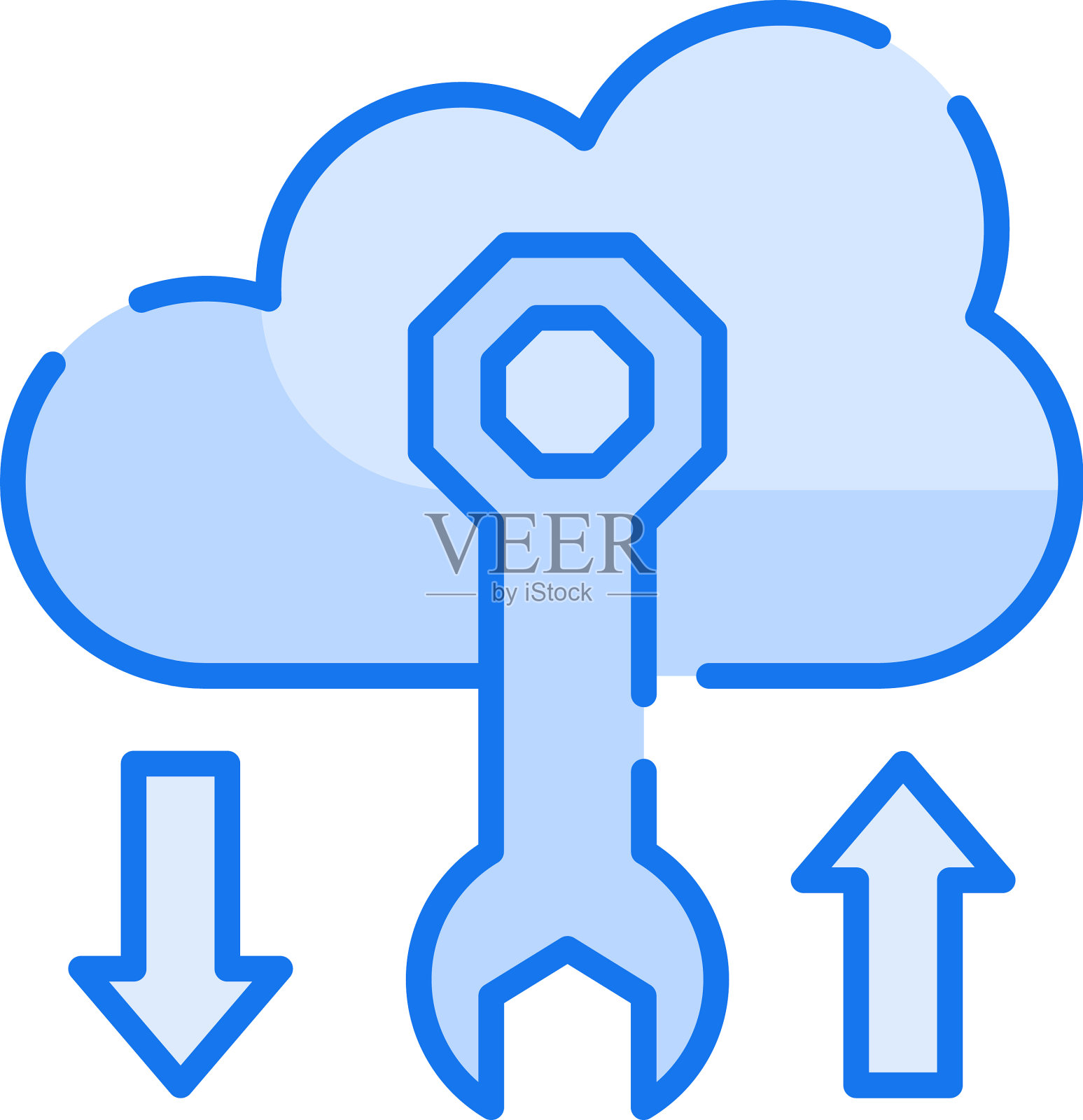 云计算工程的风格设计元素图片