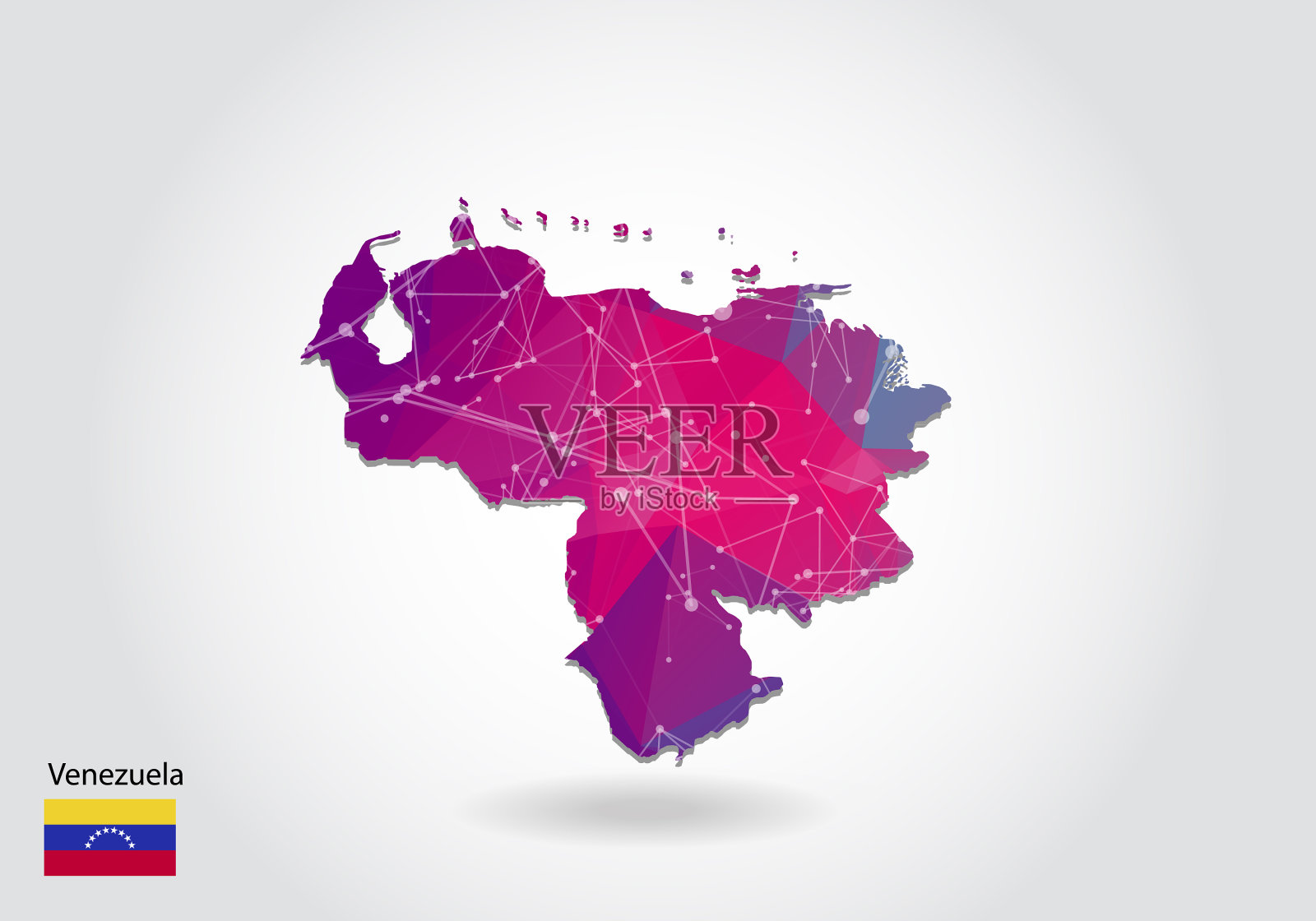 多边形委内瑞拉图低多边形设计图制作插画图片素材