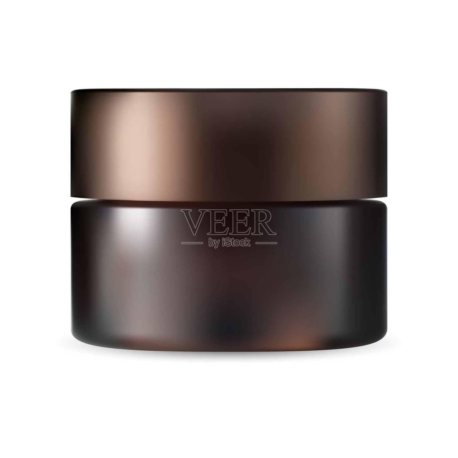 棕色化妆品罐奶油包装模拟美丽设计元素图片