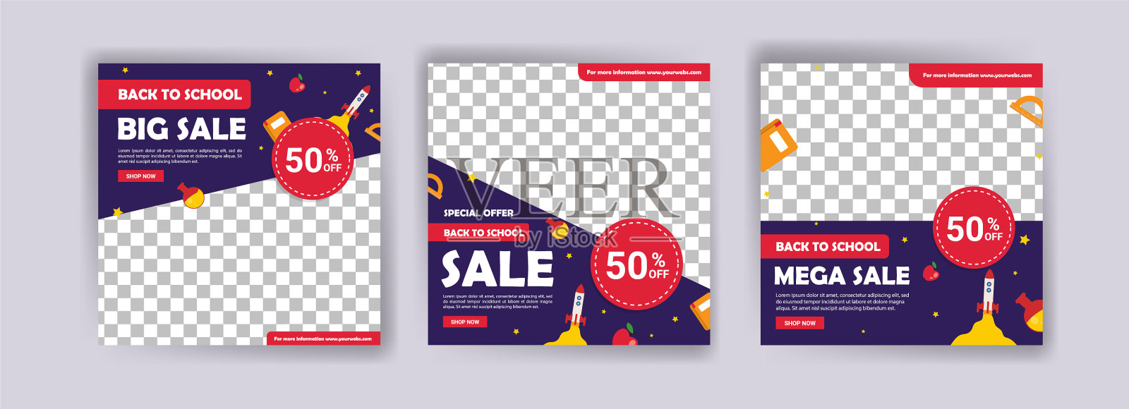 回学校回学校卖横幅设计模板素材