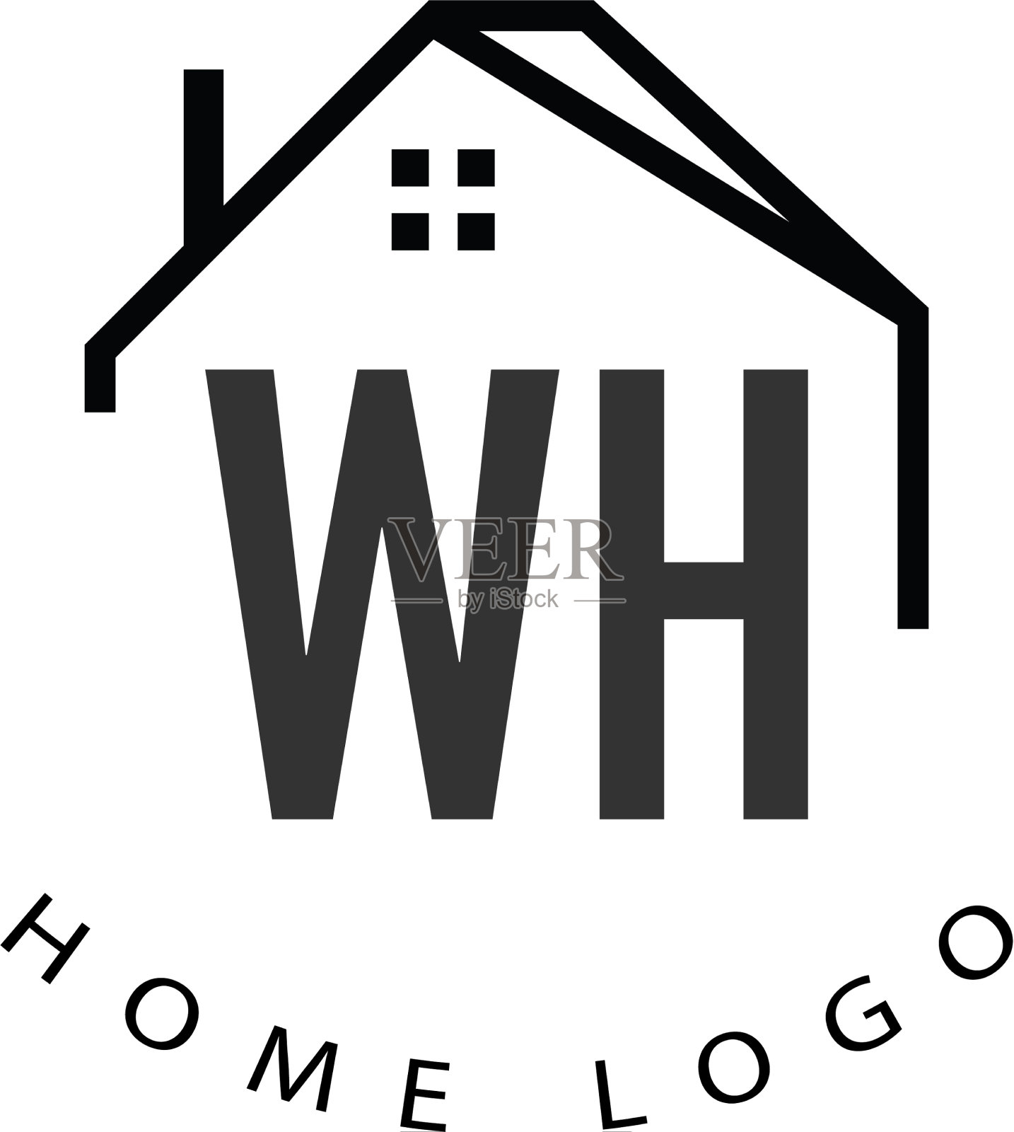 首页创意logo设计的首字母插画图片素材