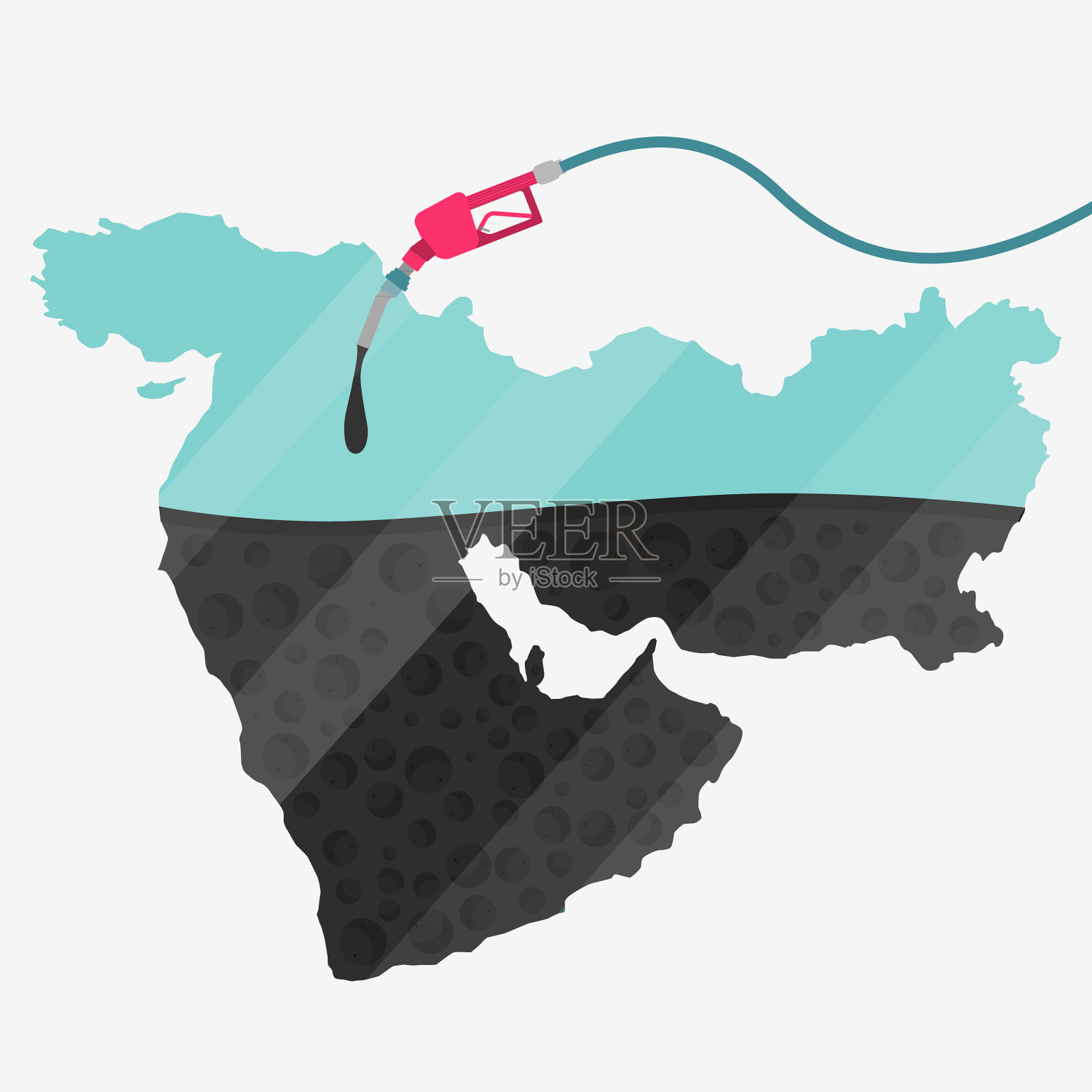 中东石油插画图片素材