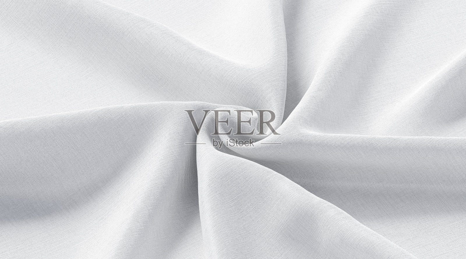 空白白色扭曲织物材料模拟，侧面视图照片摄影图片